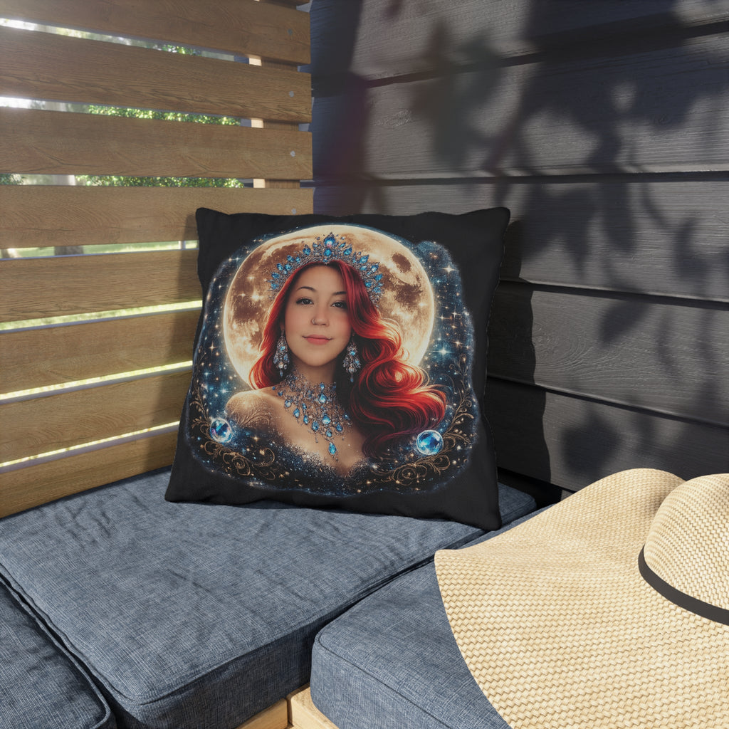 Mistress Moon Outdoor Pillow — Goddess Moonlight Decorative Cushion mm4r