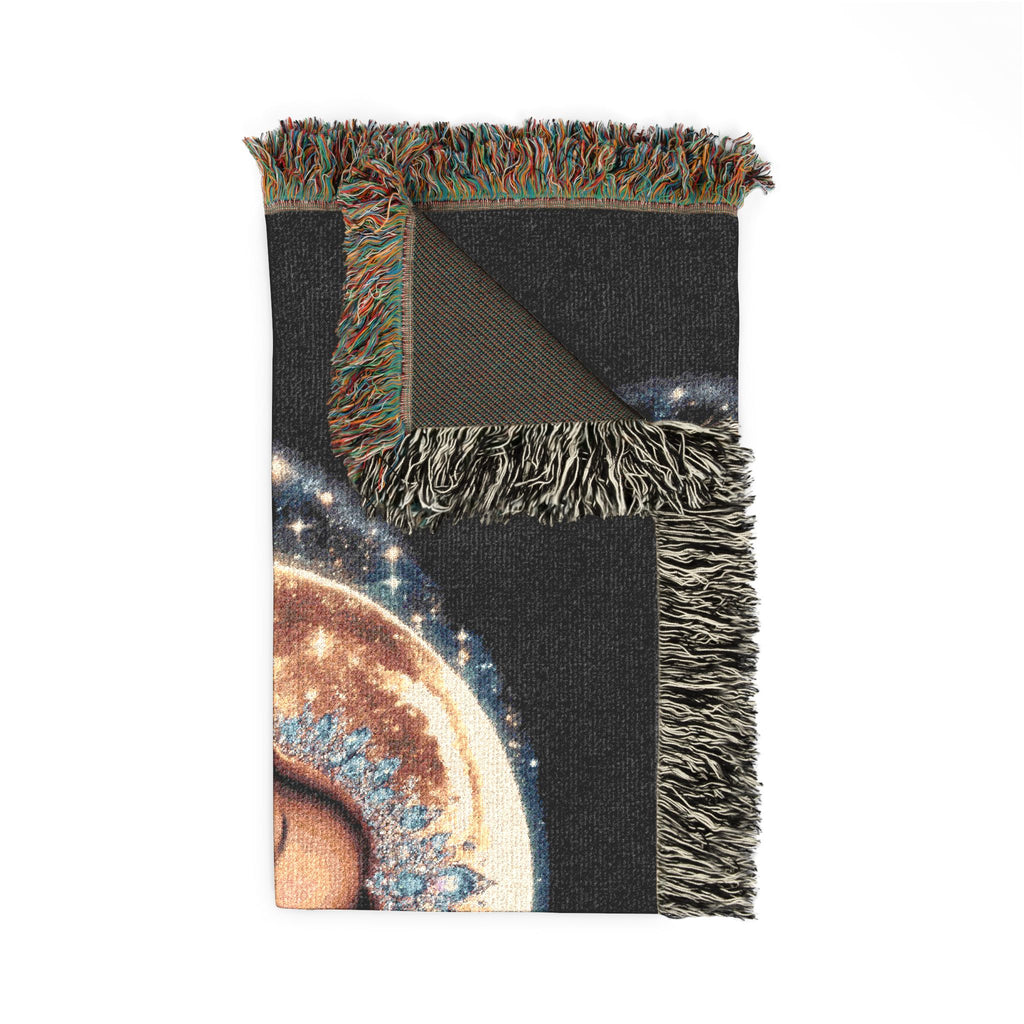 Mistress Moon Woven Blanket | Vintage Art Deco Goddess Throw mm4r