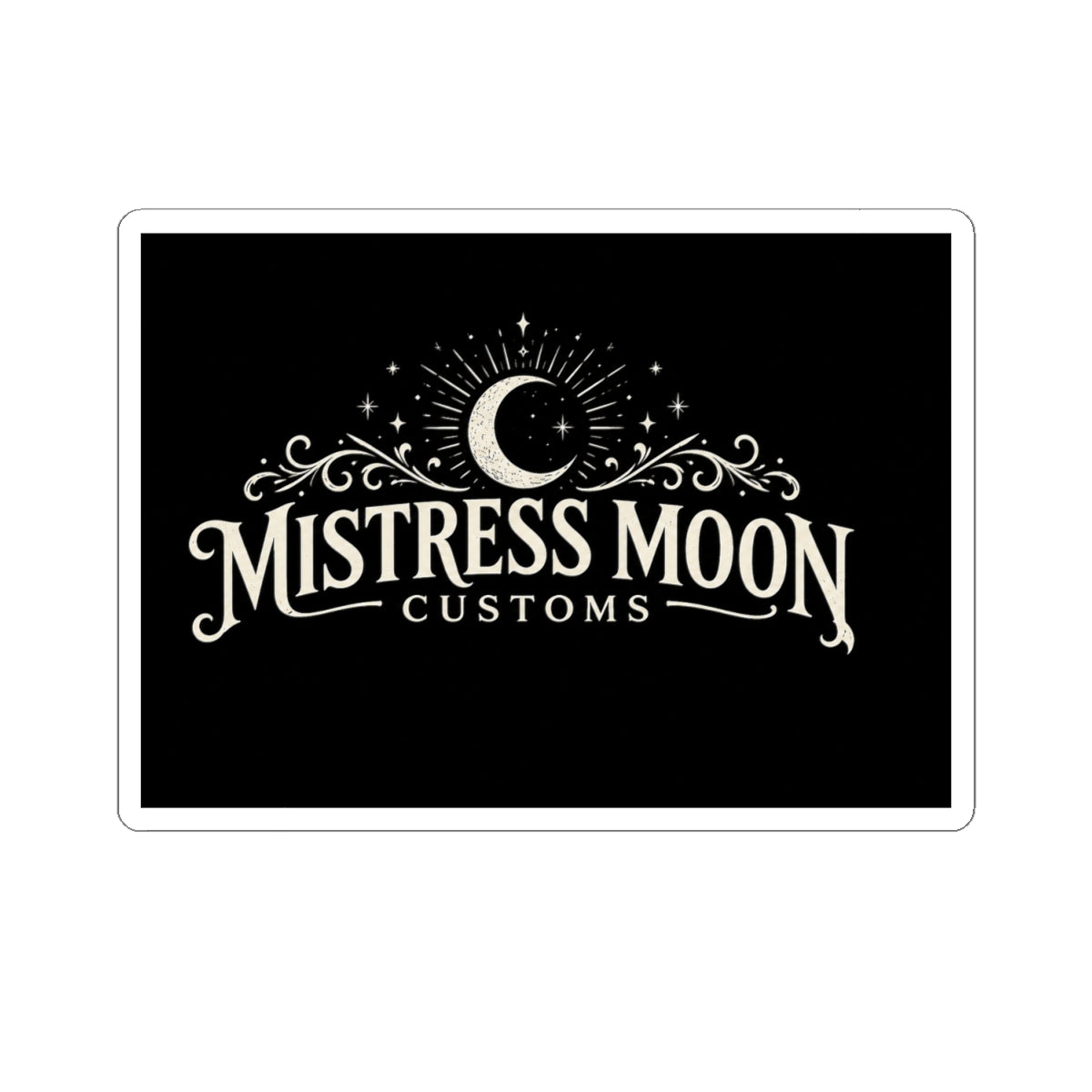 Mistress Moon Logo Cut Stickers
