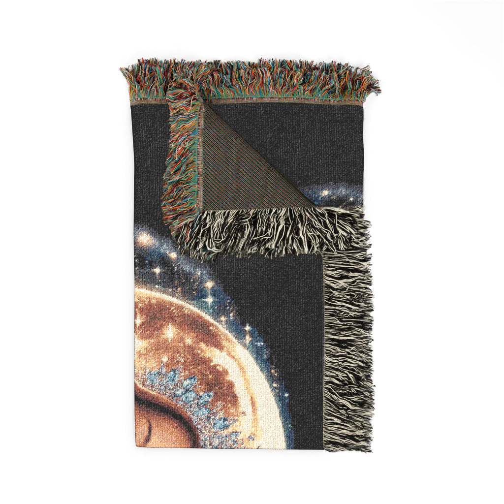 Mistress Moon Woven Blanket | Vintage Art Deco Goddess Throw mm4r