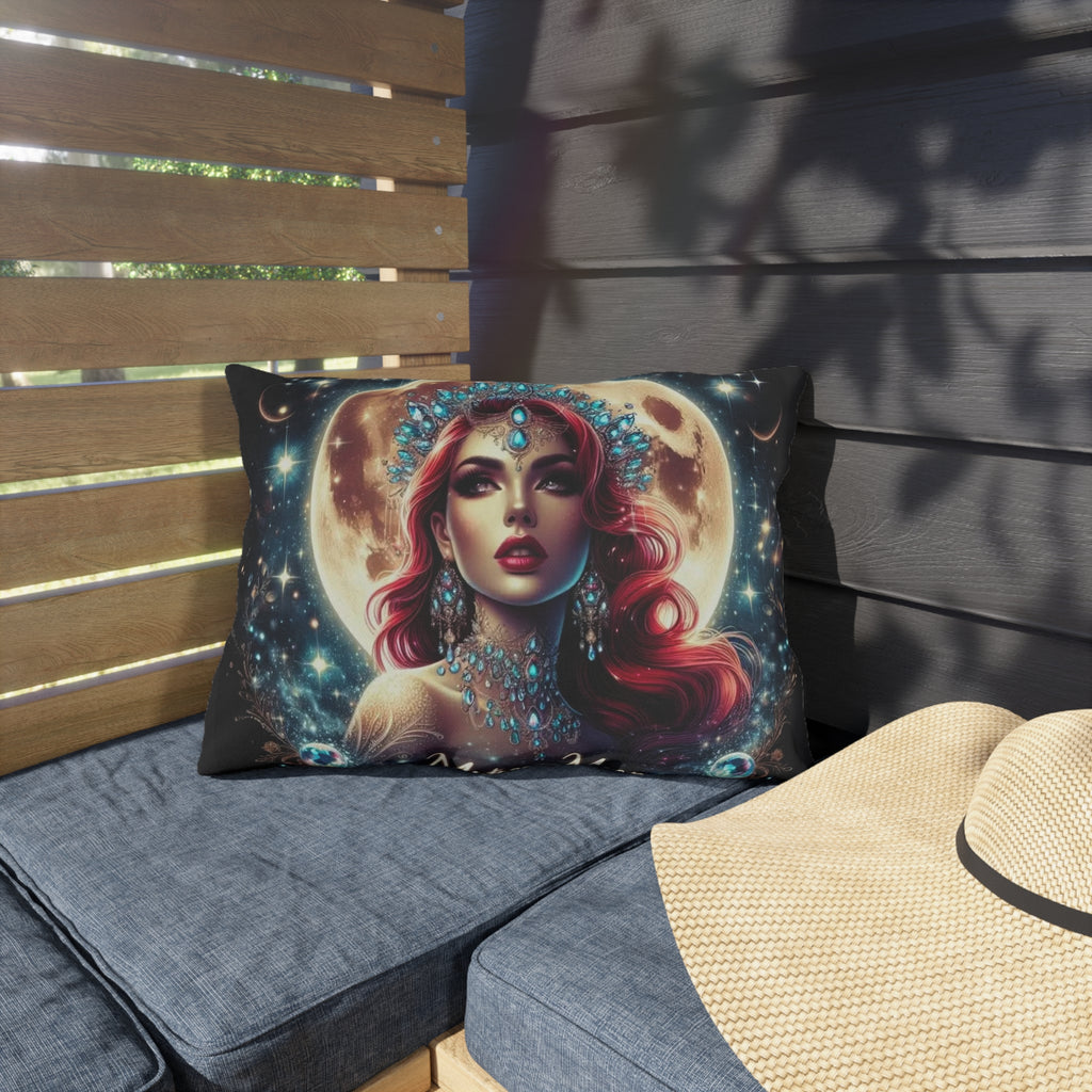 Mistress Moon Outdoor Pillow — Goddess Moonlight Decorative Cushion mm4