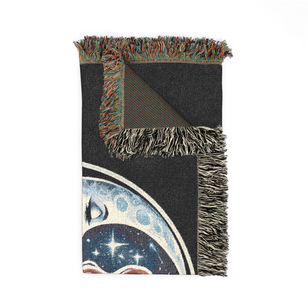 Mistress Moon Woven Blanket | Vintage Art Deco Goddess Throw mm3