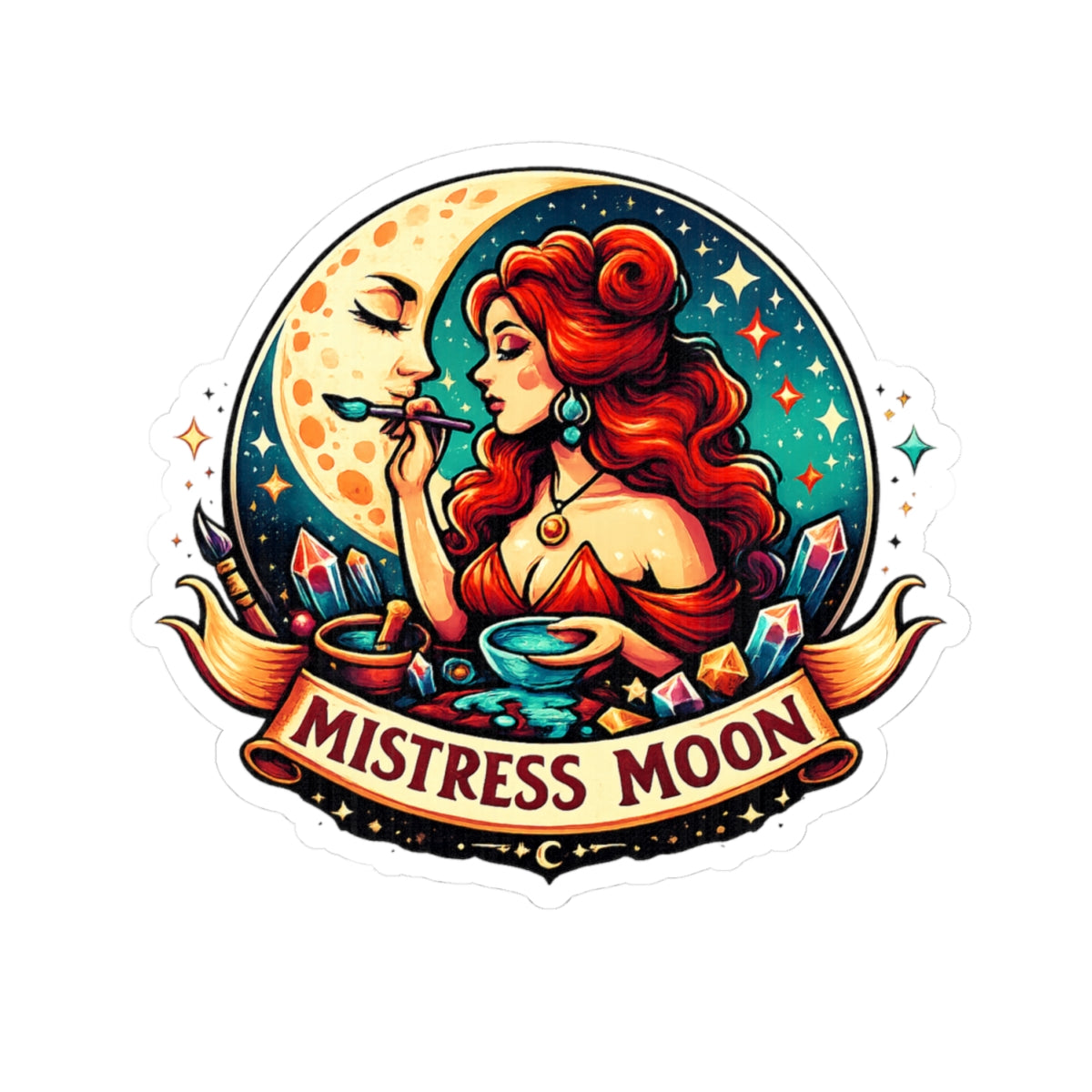 Mistress Moon kiss-Cut Stickers mm2