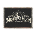 Mistress Moon Woven Blanket | Vintage Art Deco Goddess Throw logo
