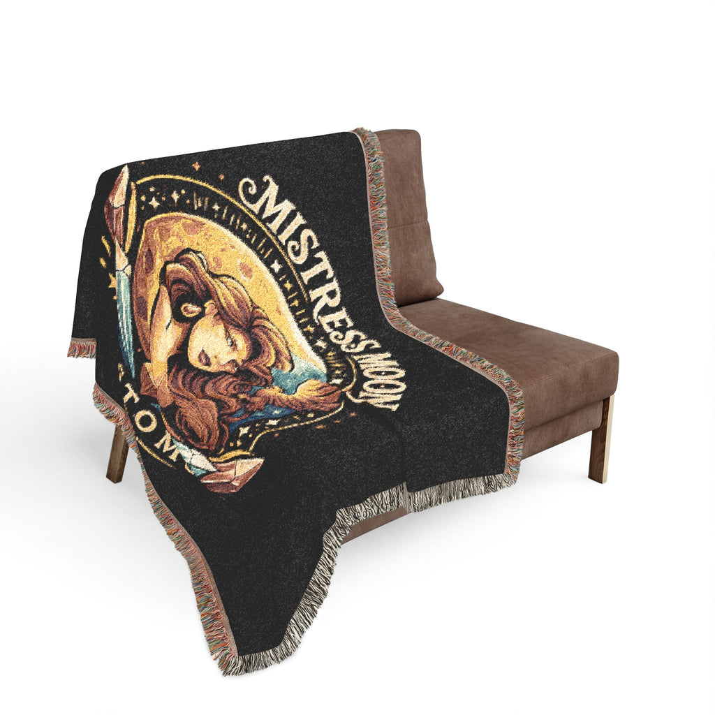 Mistress Moon Woven Blanket | Vintage Art Deco Goddess Throw mm1