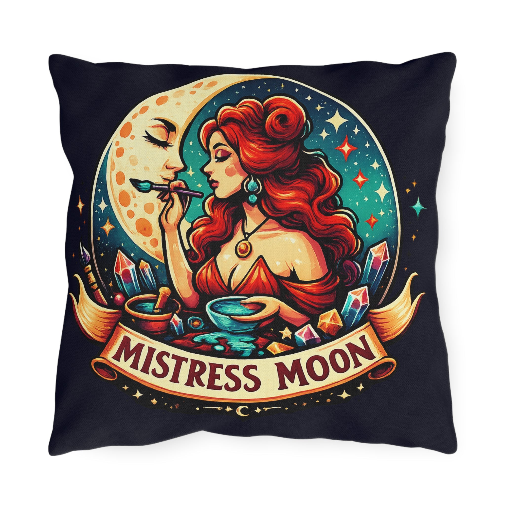Moon Outdoor Pillow — Goddess Moonlight Decorative Cushion mm2