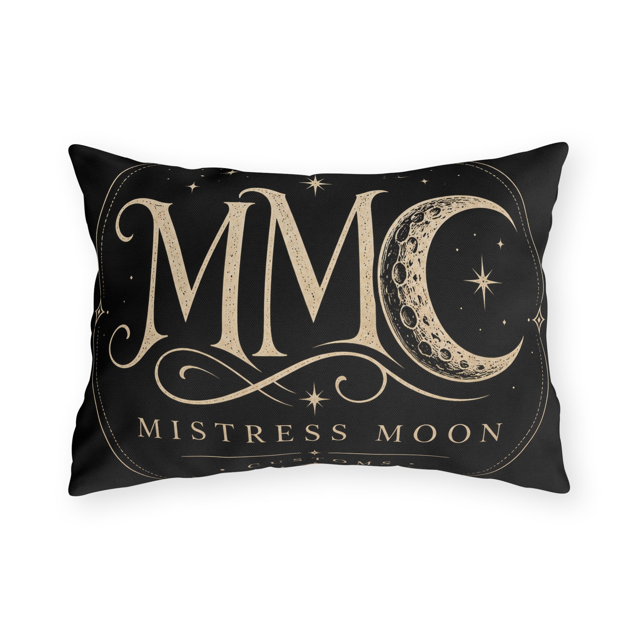 Mistress Moon Outdoor Pillow — Goddess Moonlight Decorative Cushion mmc mono