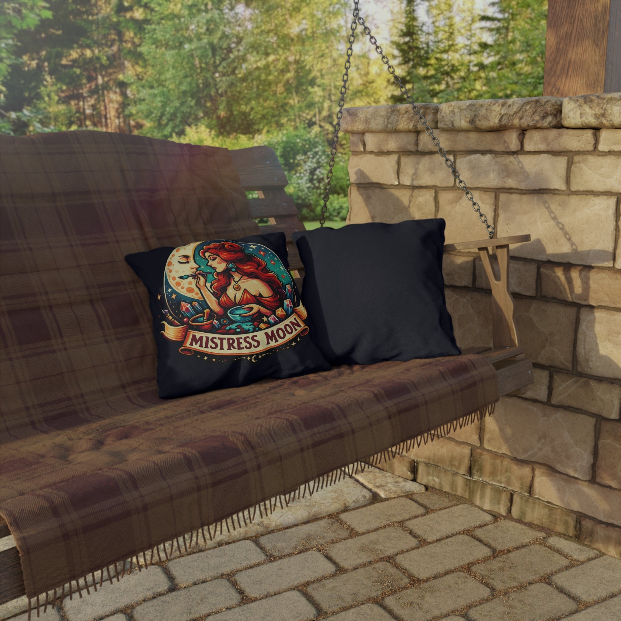 Moon Outdoor Pillow — Goddess Moonlight Decorative Cushion mm2