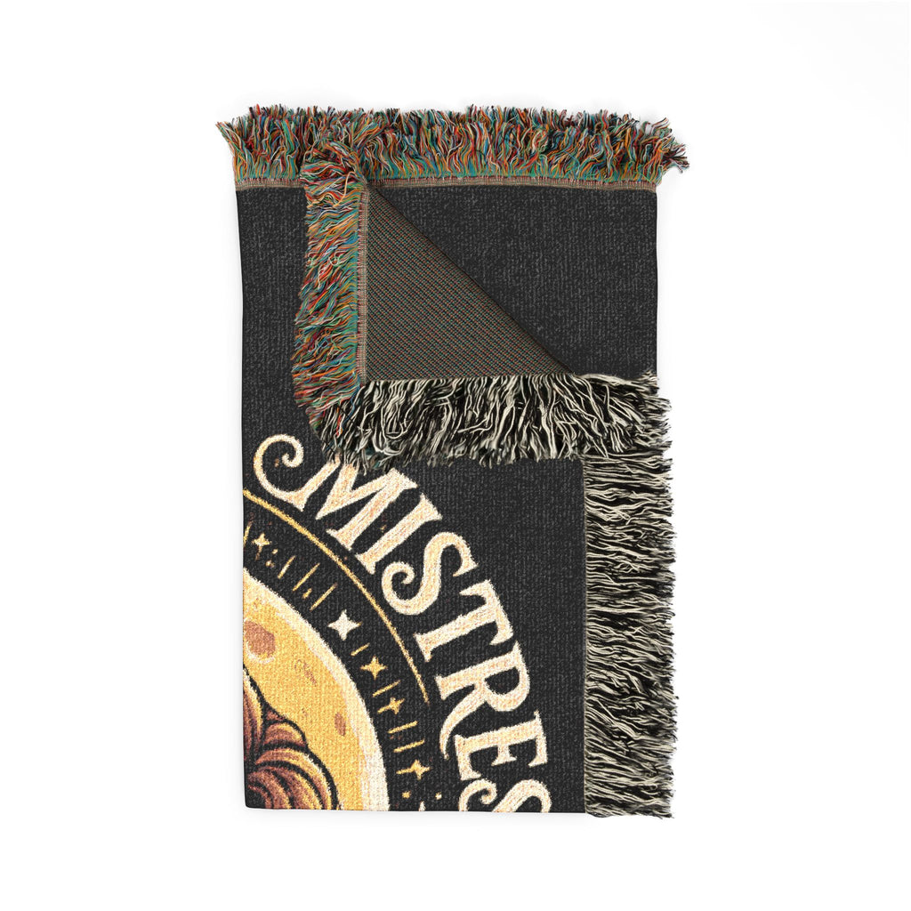Mistress Moon Woven Blanket | Vintage Art Deco Goddess Throw mm1