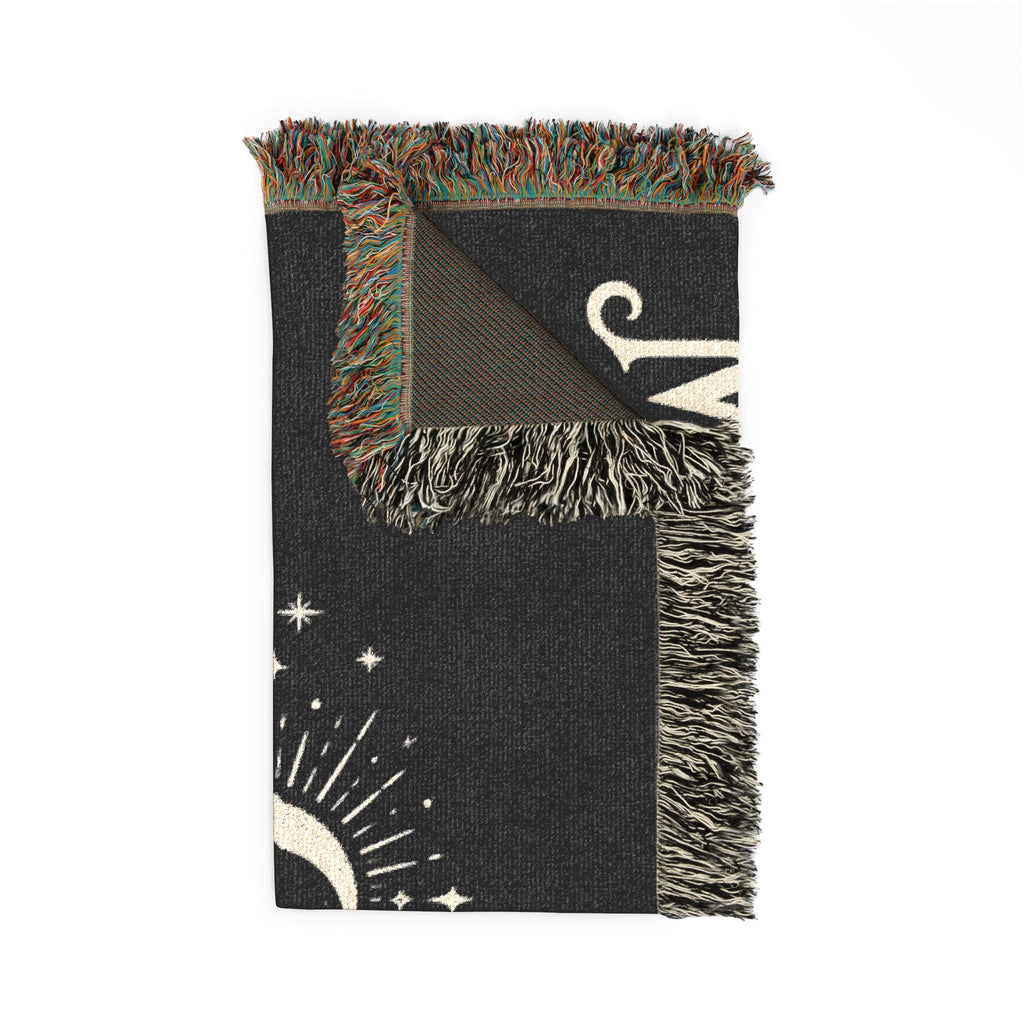Mistress Moon Woven Blanket | Vintage Art Deco Goddess Throw logo