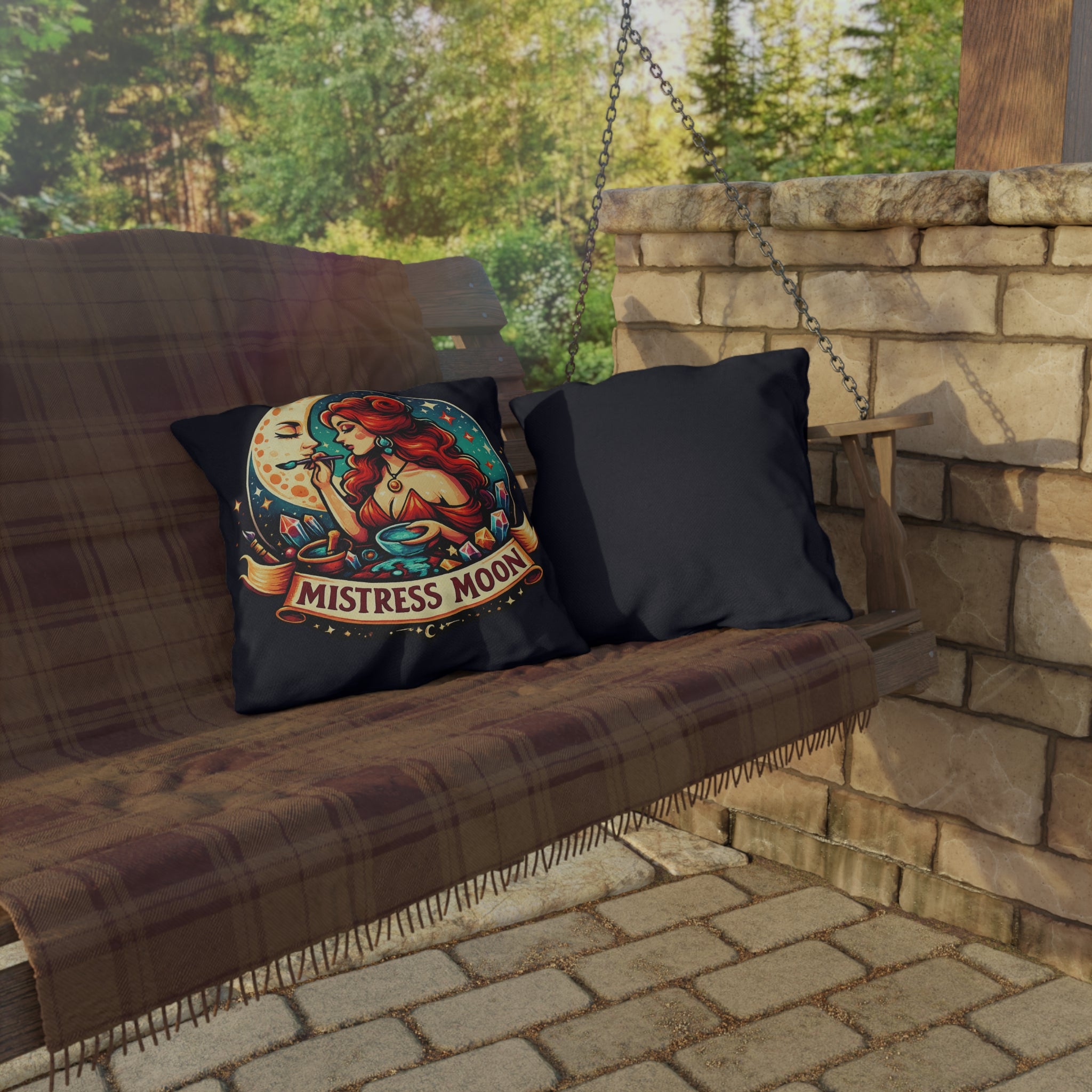 Moon Outdoor Pillow — Goddess Moonlight Decorative Cushion mm2