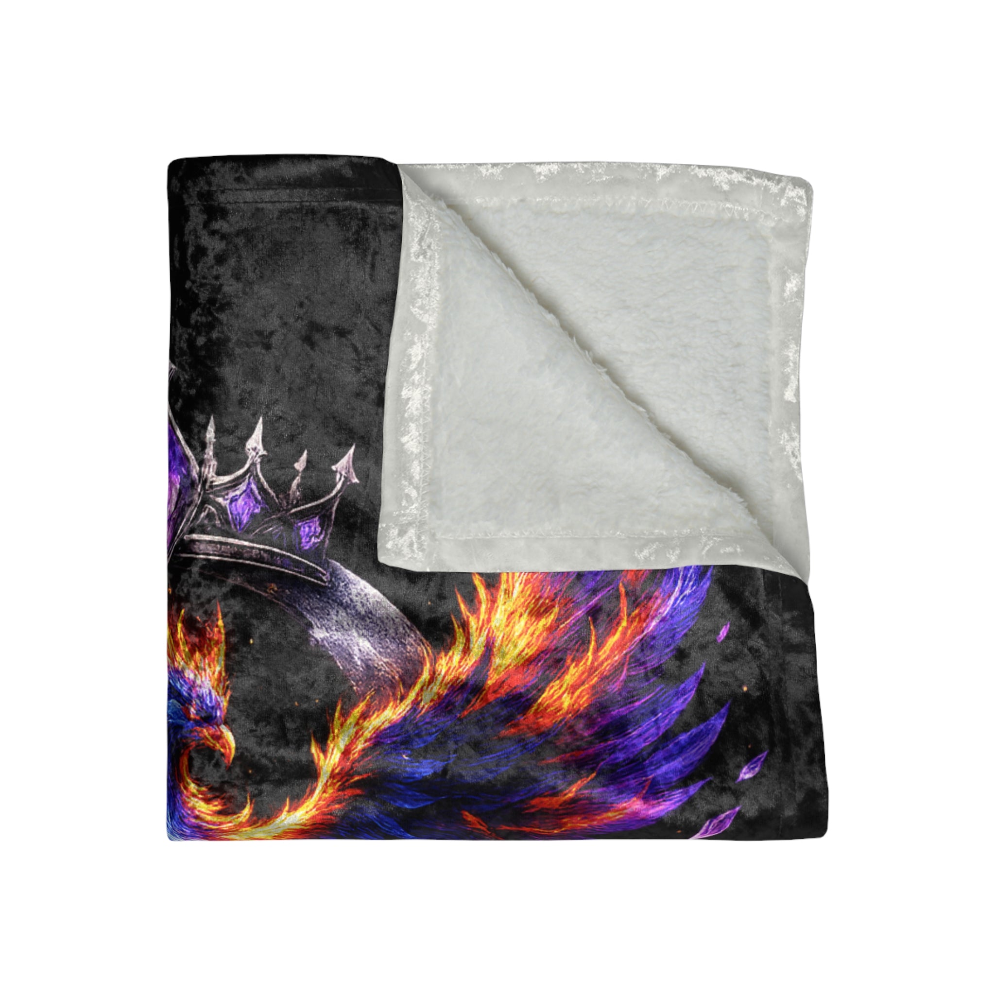 Crushed Velvet Blanket — Phoenix Crowned 'Mistress Moon mm6