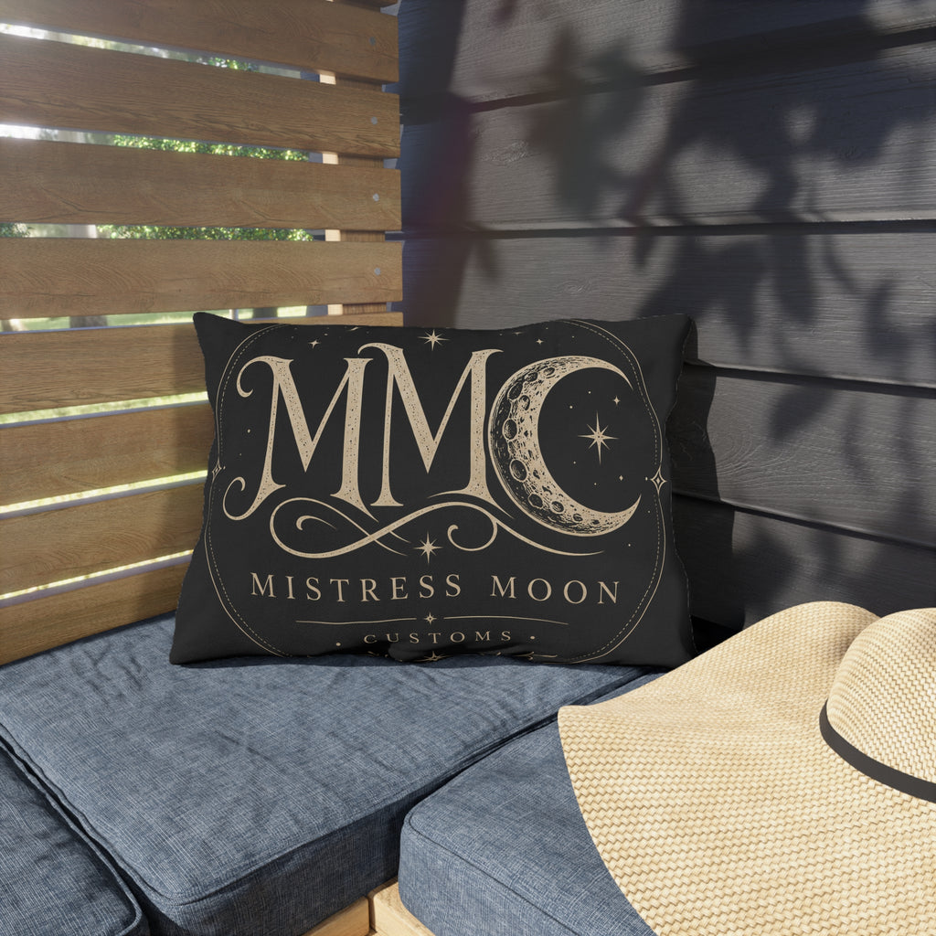 Mistress Moon Outdoor Pillow — Goddess Moonlight Decorative Cushion mmc mono