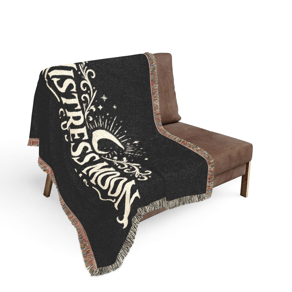Mistress Moon Woven Blanket | Vintage Art Deco Goddess Throw logo