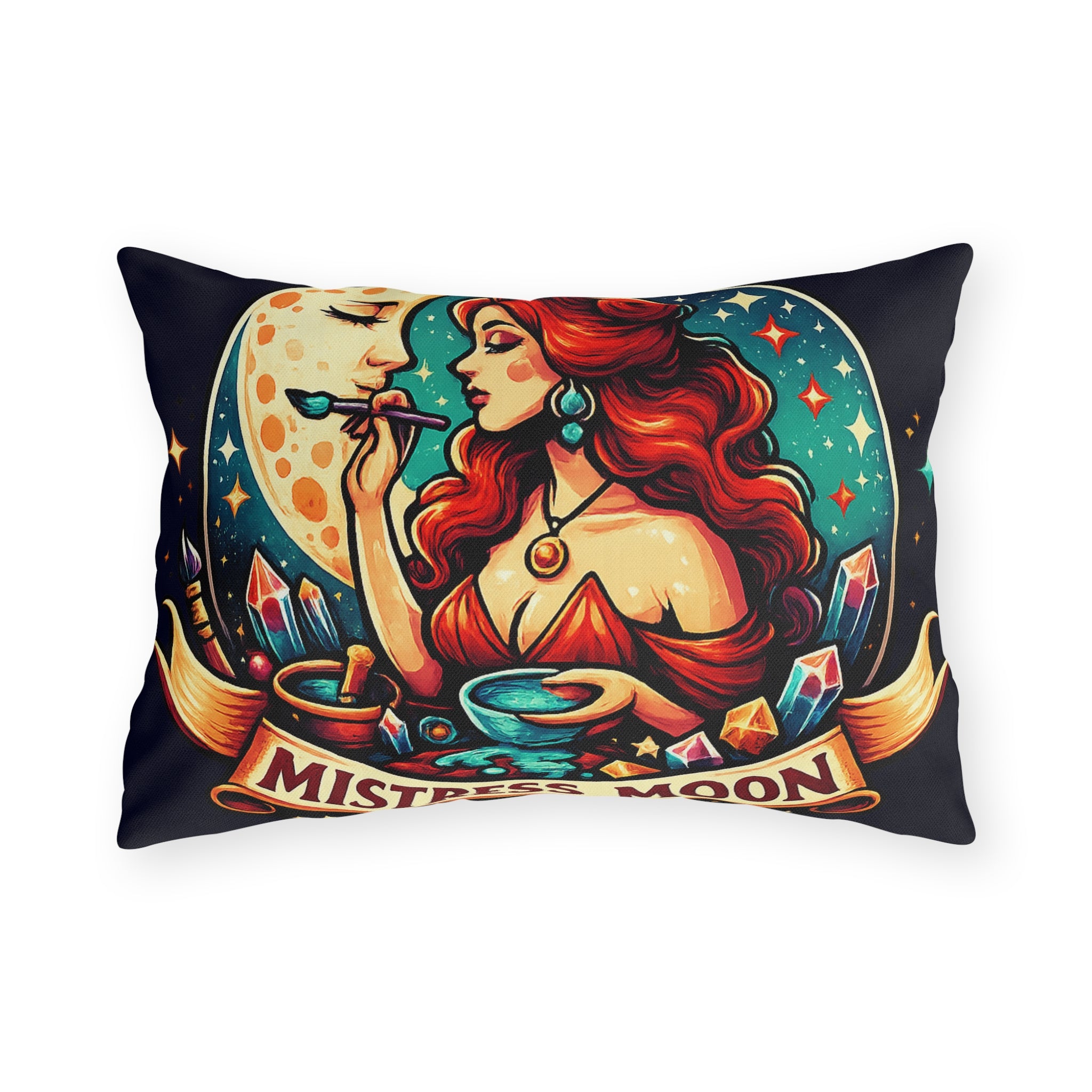 Moon Outdoor Pillow — Goddess Moonlight Decorative Cushion mm2