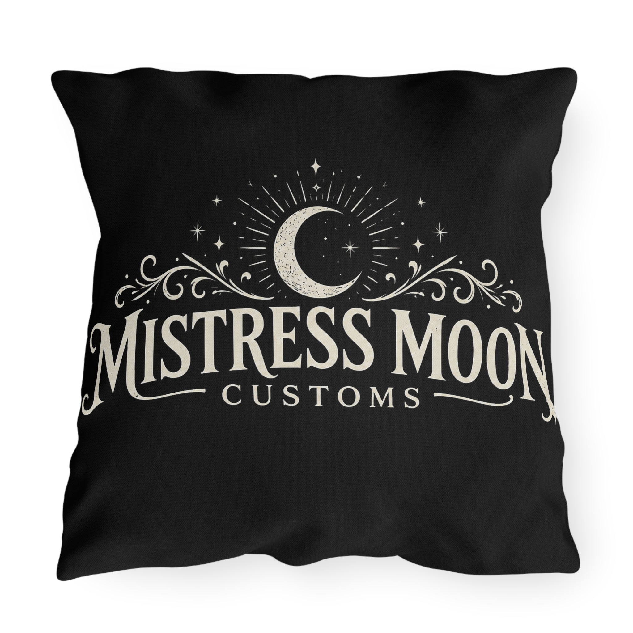Mistress Moon Outdoor Pillow — Goddess Moonlight Decorative Cushion logo