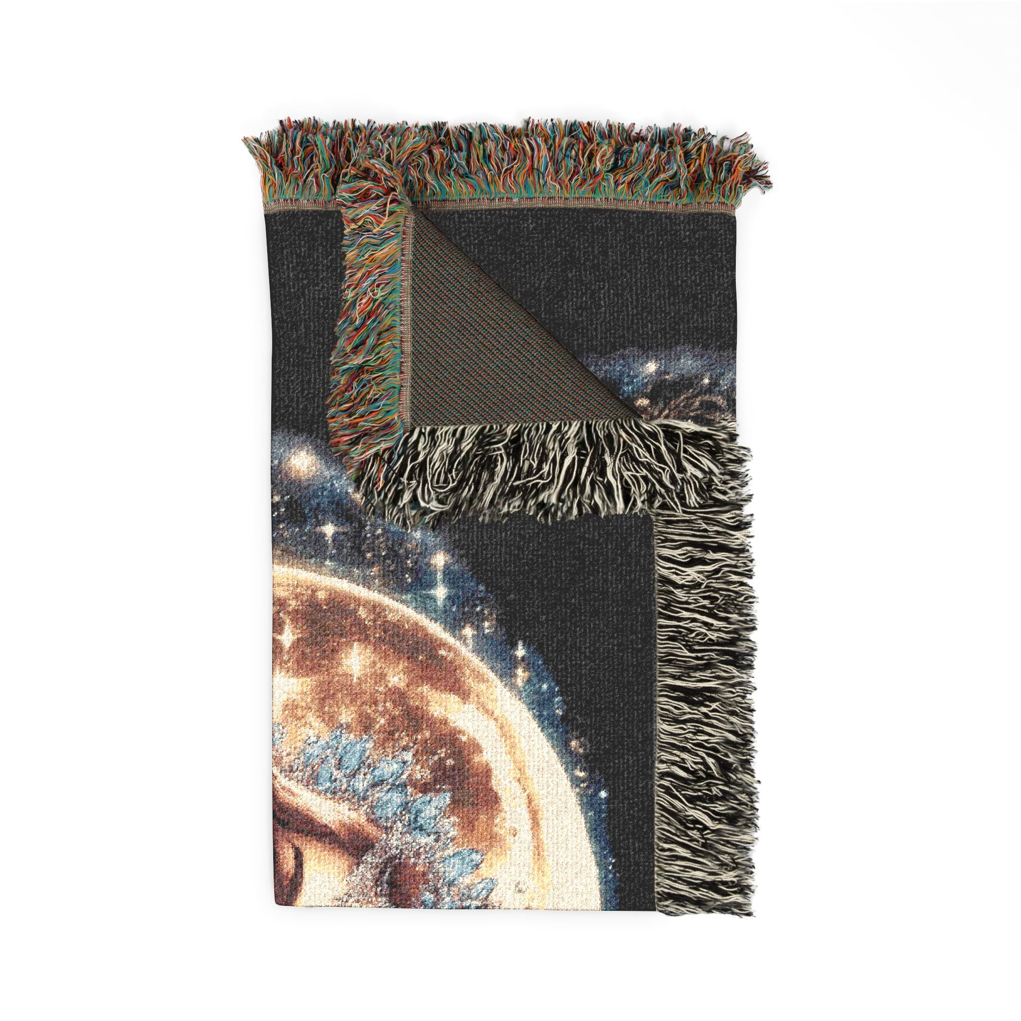 Mistress Moon Woven Blanket | Vintage Art Deco Goddess Throw mm4