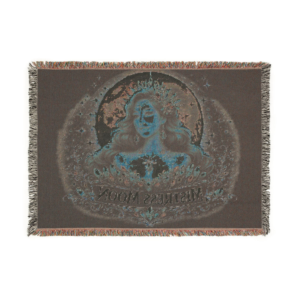 Mistress Moon Woven Blanket | Vintage Art Deco Goddess Throw mm5