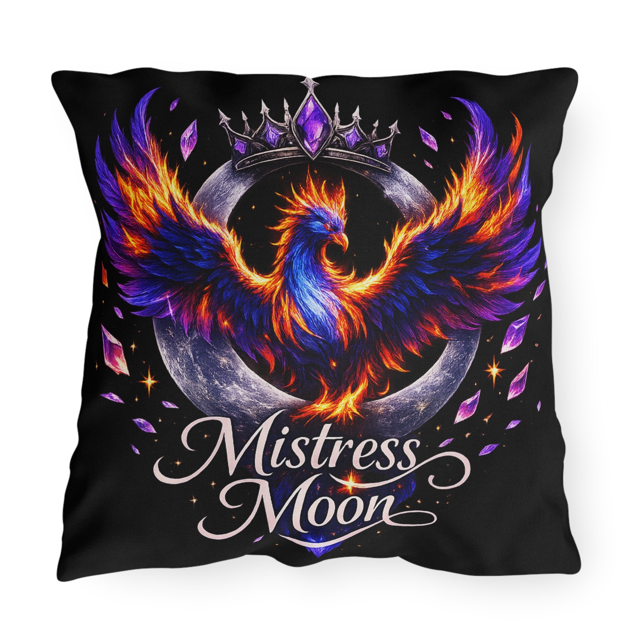 Mistress Moon Outdoor Pillow — Goddess Moonlight Decorative Cushion mm6