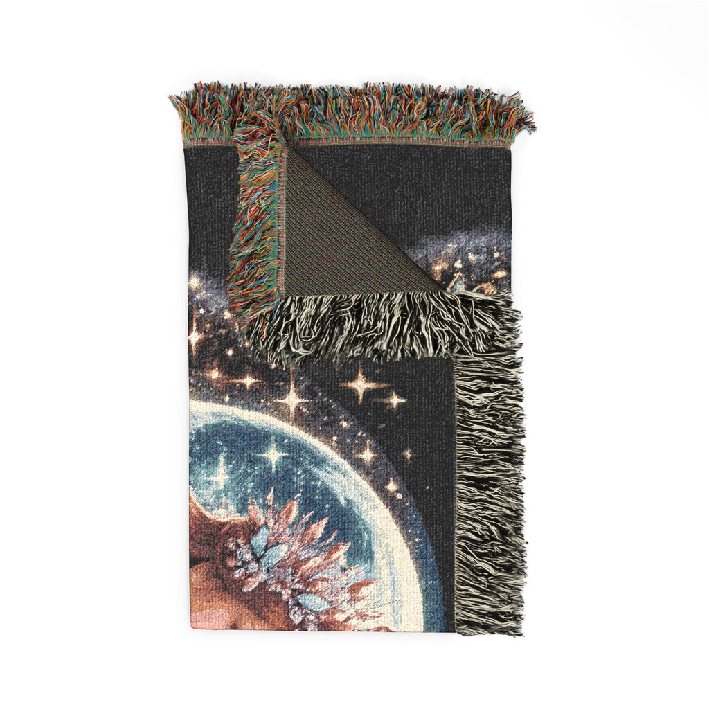 Mistress Moon Woven Blanket | Vintage Art Deco Goddess Throw mm6