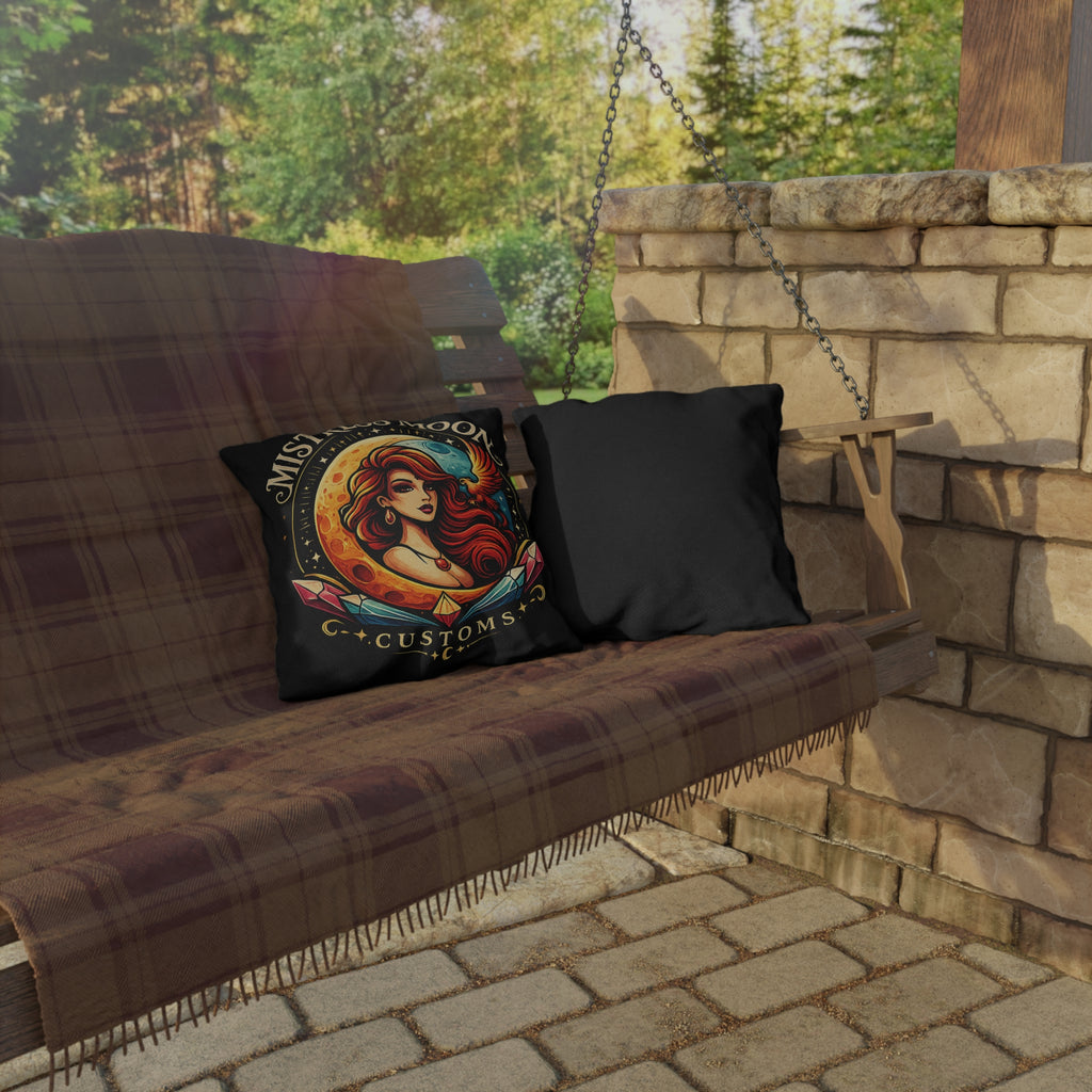 Mistress Moon Outdoor Pillow — Goddess Moonlight Decorative Cushion mm1