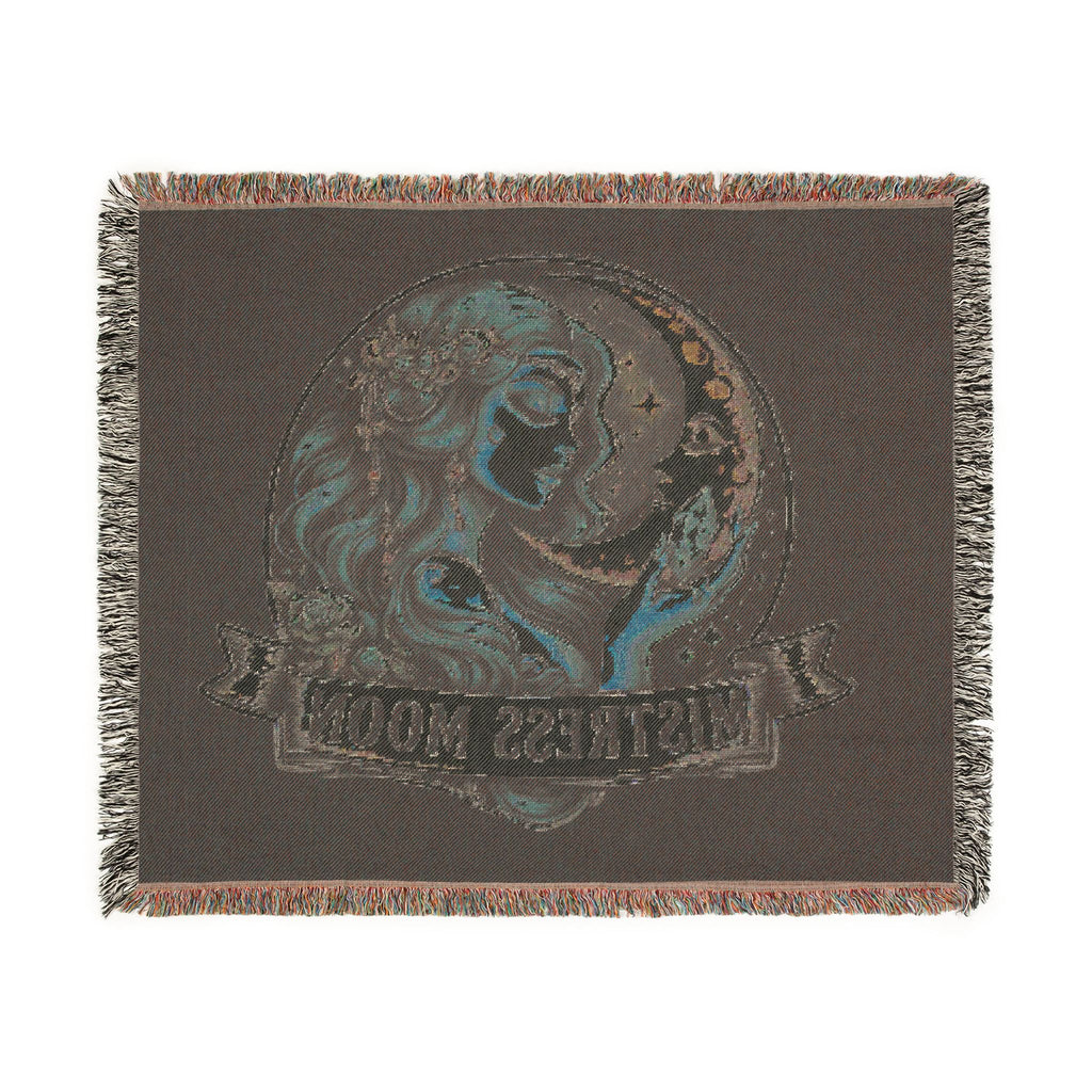 Mistress Moon Woven Blanket | Vintage Art Deco Goddess Throw mm3