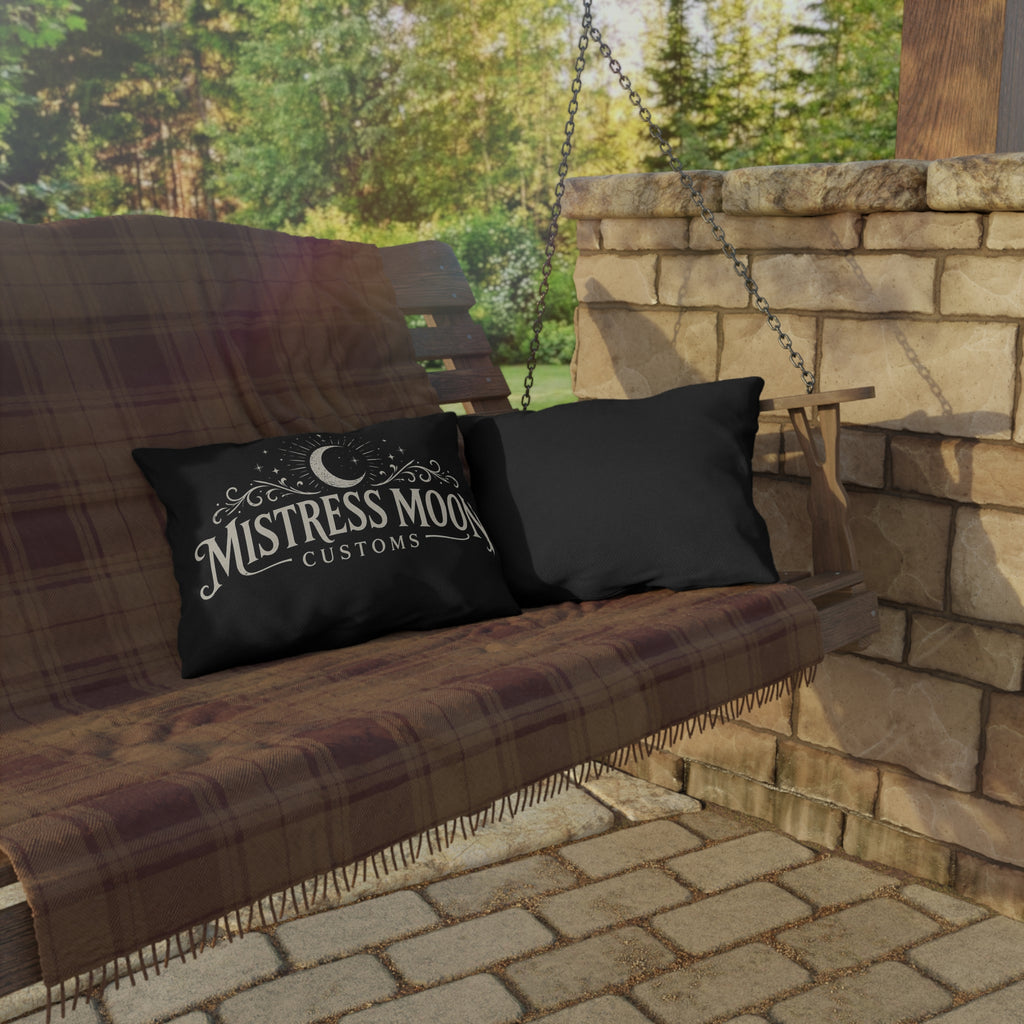 Mistress Moon Outdoor Pillow — Goddess Moonlight Decorative Cushion logo