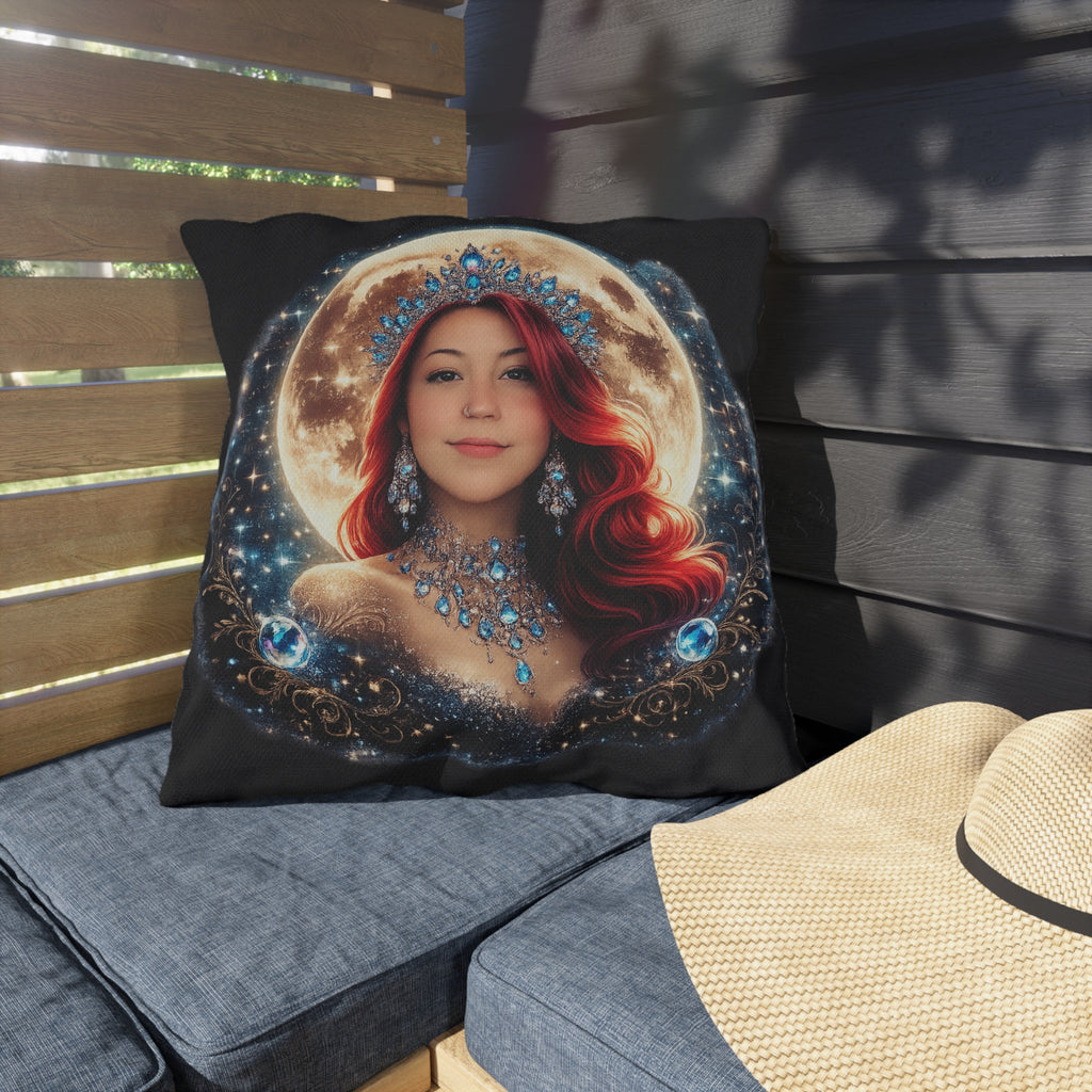Mistress Moon Outdoor Pillow — Goddess Moonlight Decorative Cushion mm4r
