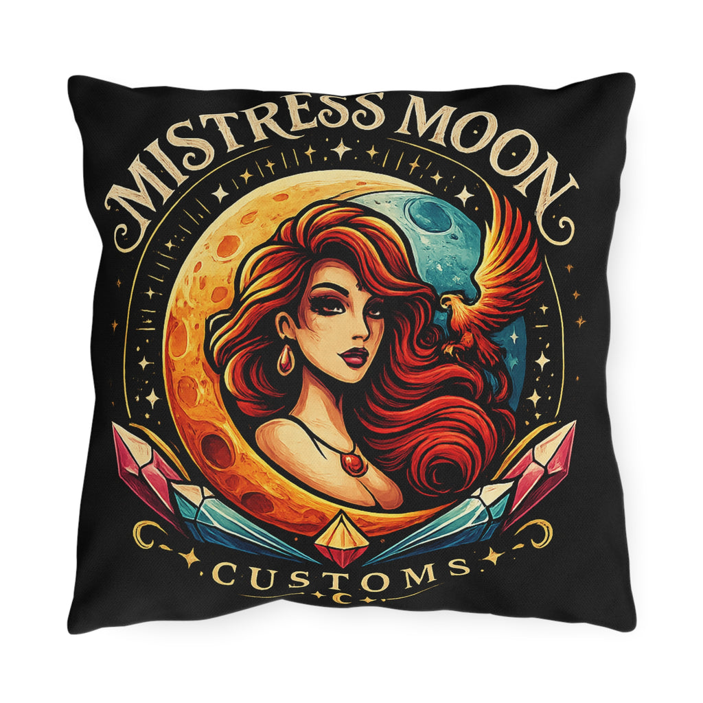 Mistress Moon Outdoor Pillow — Goddess Moonlight Decorative Cushion mm1