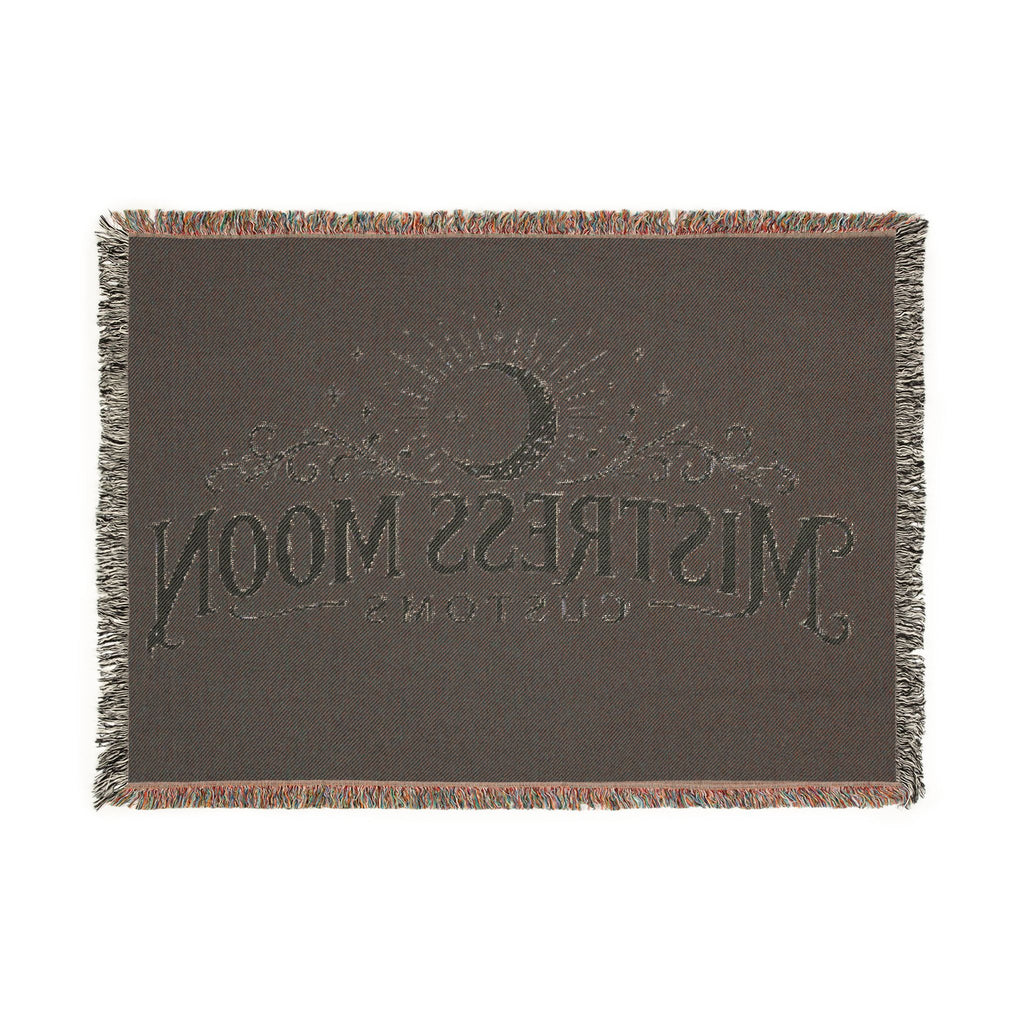 Mistress Moon Woven Blanket | Vintage Art Deco Goddess Throw logo