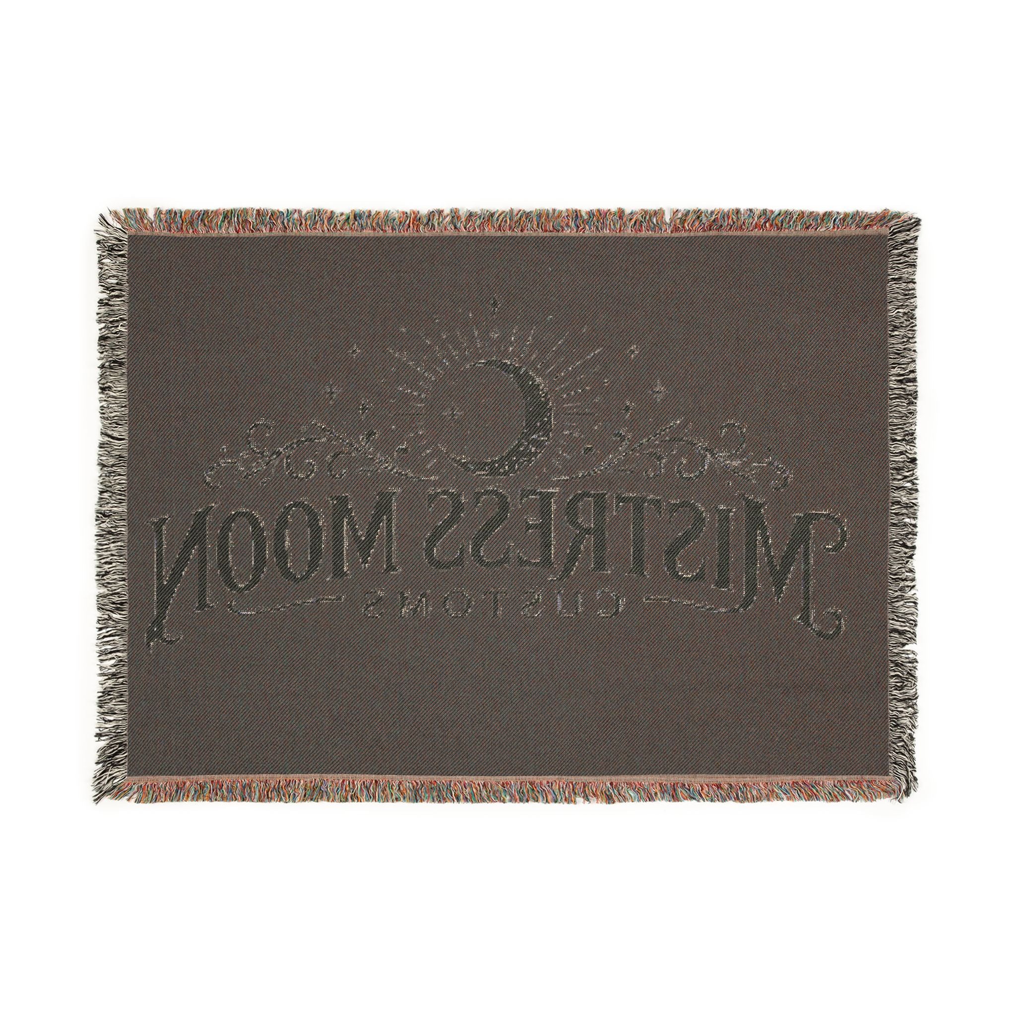 Mistress Moon Woven Blanket | Vintage Art Deco Goddess Throw logo