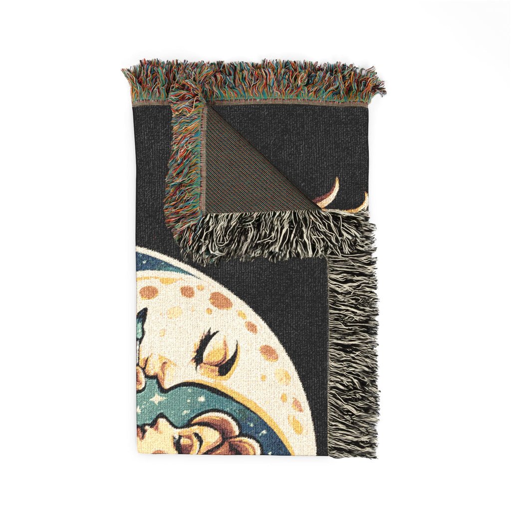 Mistress Moon Woven Blanket | Vintage Art Deco Goddess Throw mm2