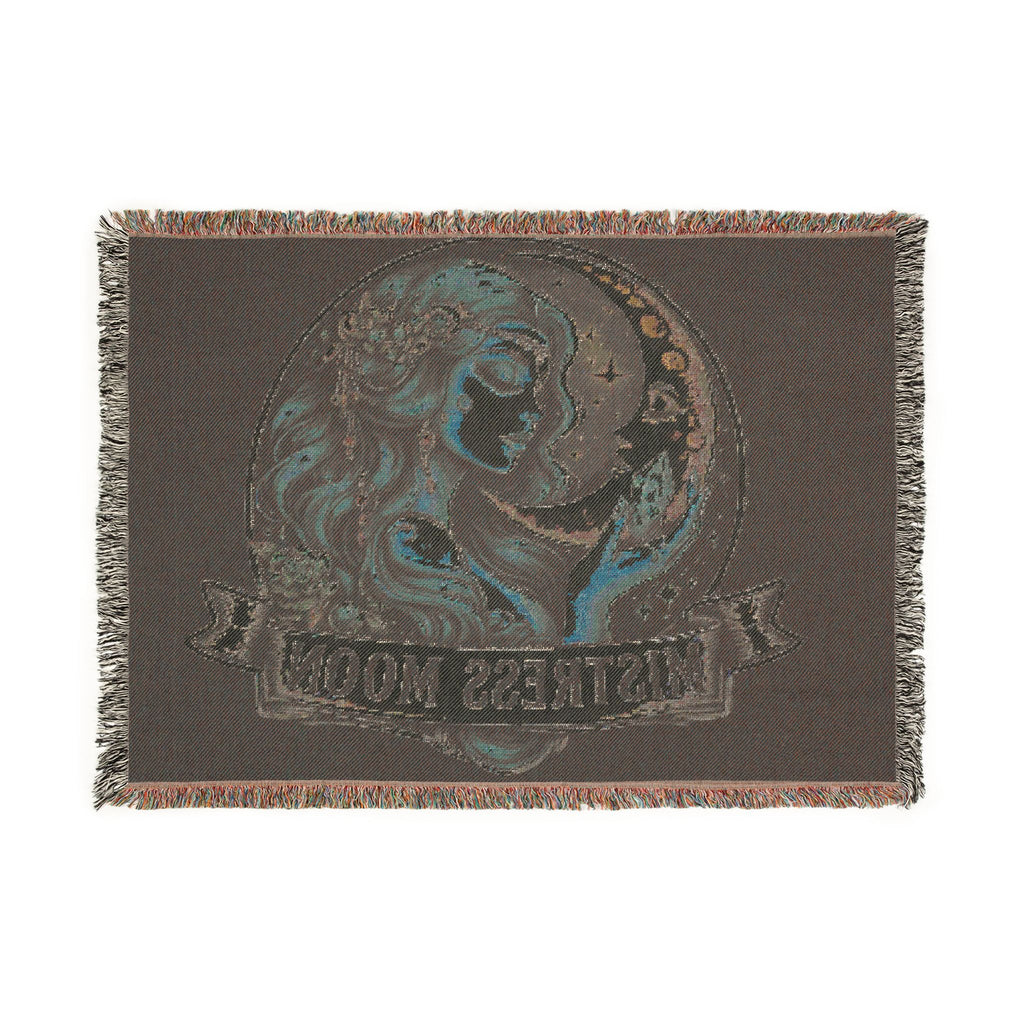 Mistress Moon Woven Blanket | Vintage Art Deco Goddess Throw mm3