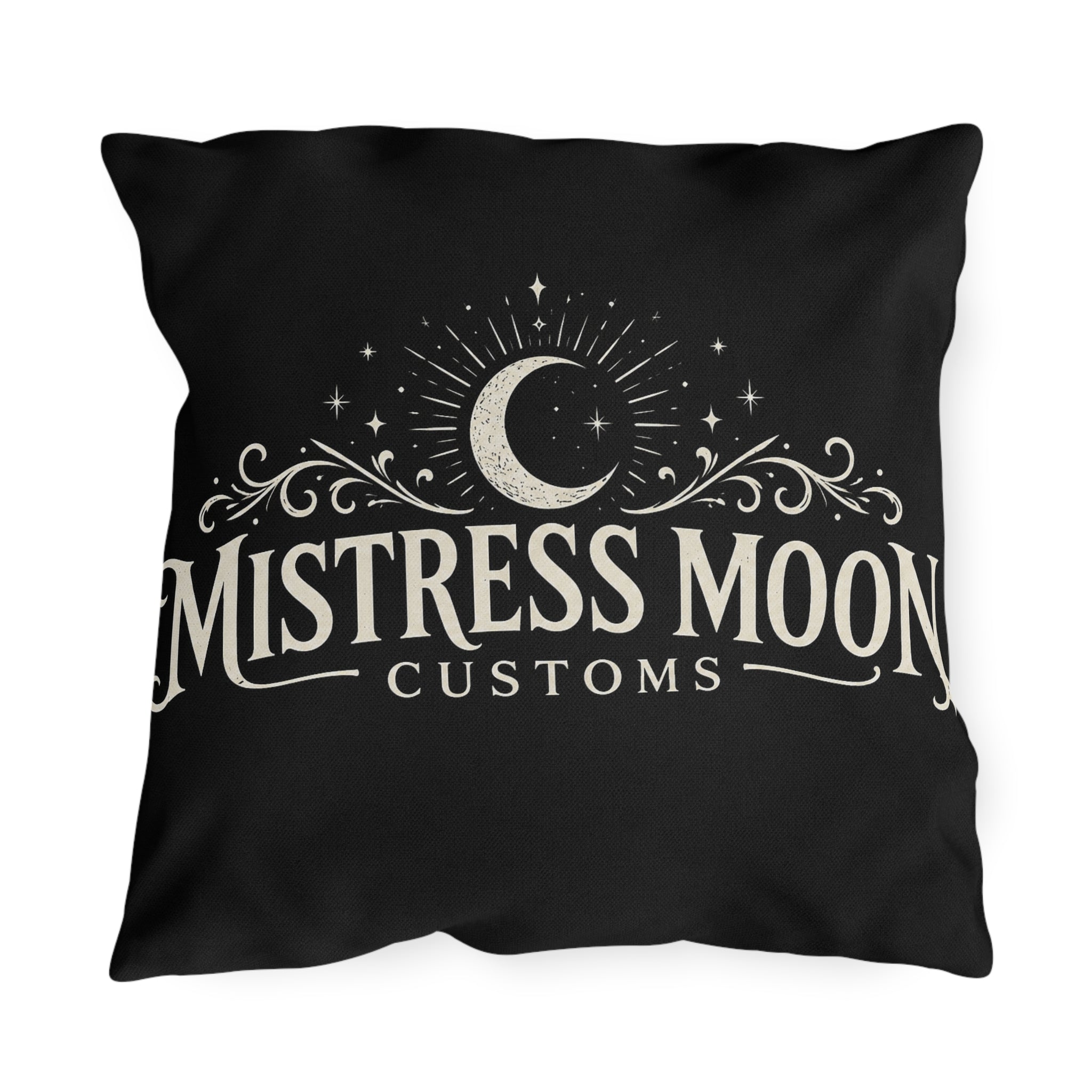 Mistress Moon Outdoor Pillow — Goddess Moonlight Decorative Cushion logo