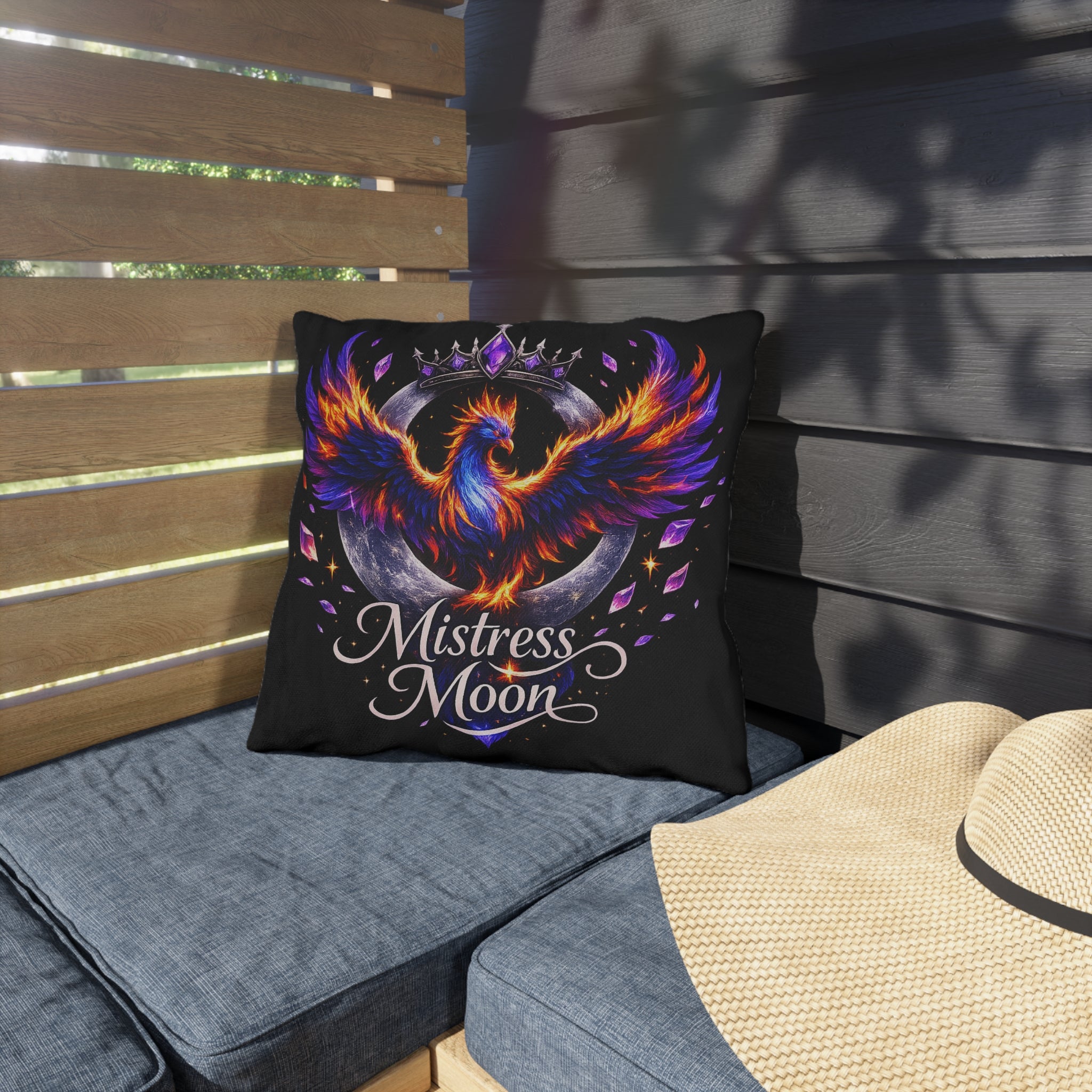 Mistress Moon Outdoor Pillow — Goddess Moonlight Decorative Cushion mm6