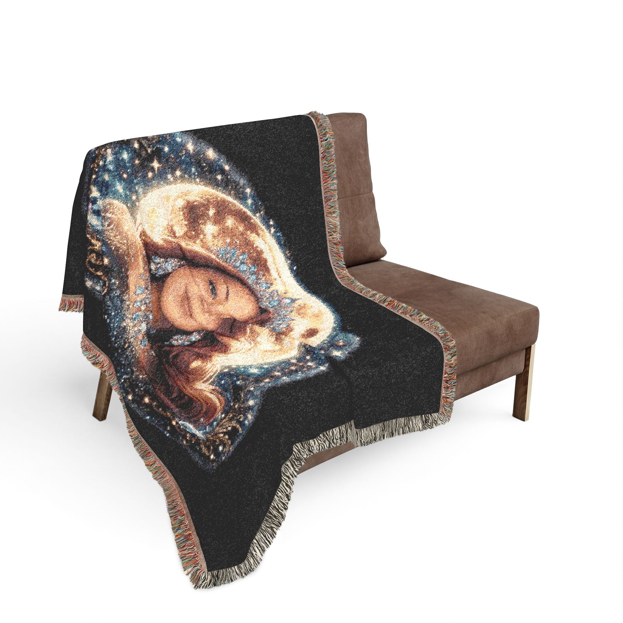 Mistress Moon Woven Blanket | Vintage Art Deco Goddess Throw mm4r