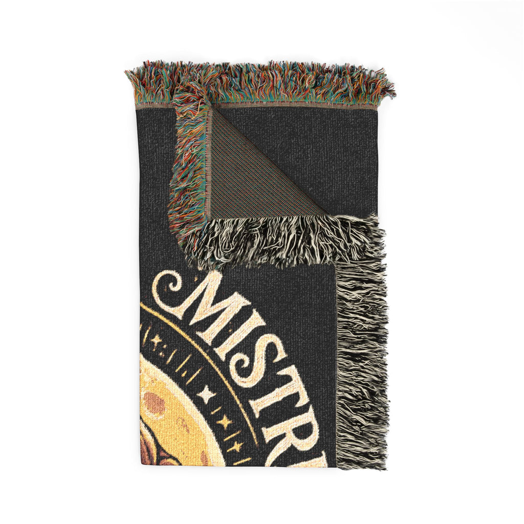 Mistress Moon Woven Blanket | Vintage Art Deco Goddess Throw mm1