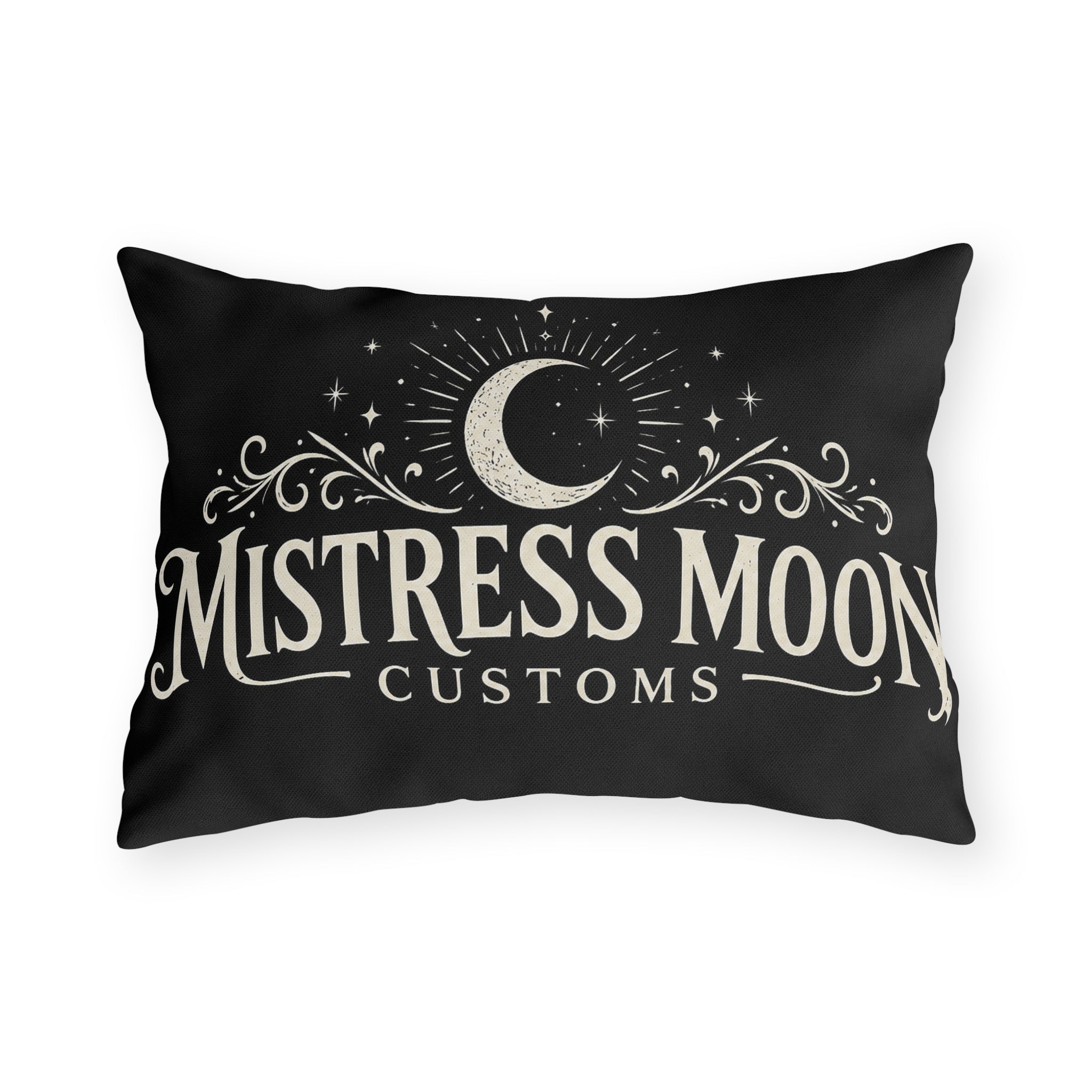 Mistress Moon Outdoor Pillow — Goddess Moonlight Decorative Cushion logo