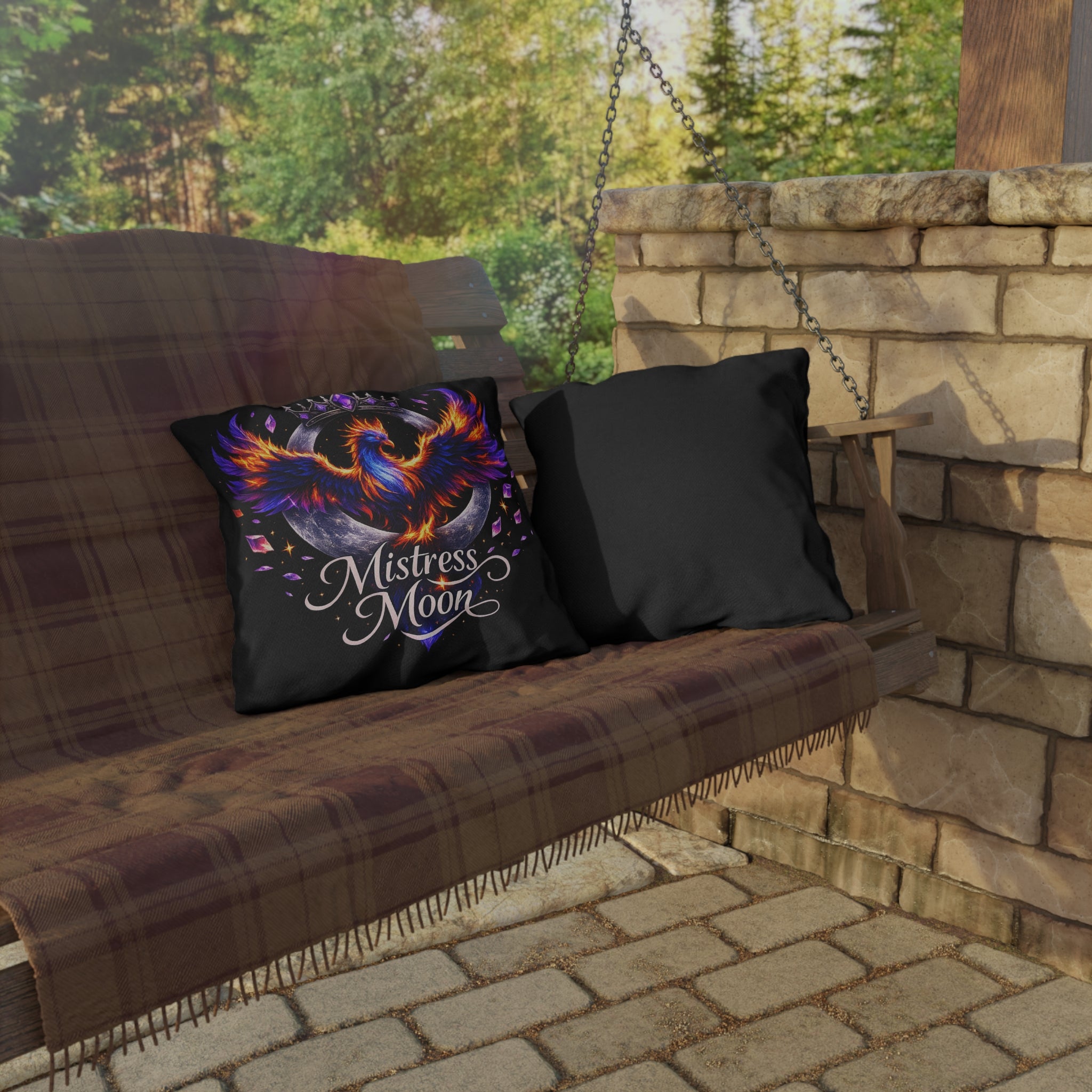Mistress Moon Outdoor Pillow — Goddess Moonlight Decorative Cushion mm6