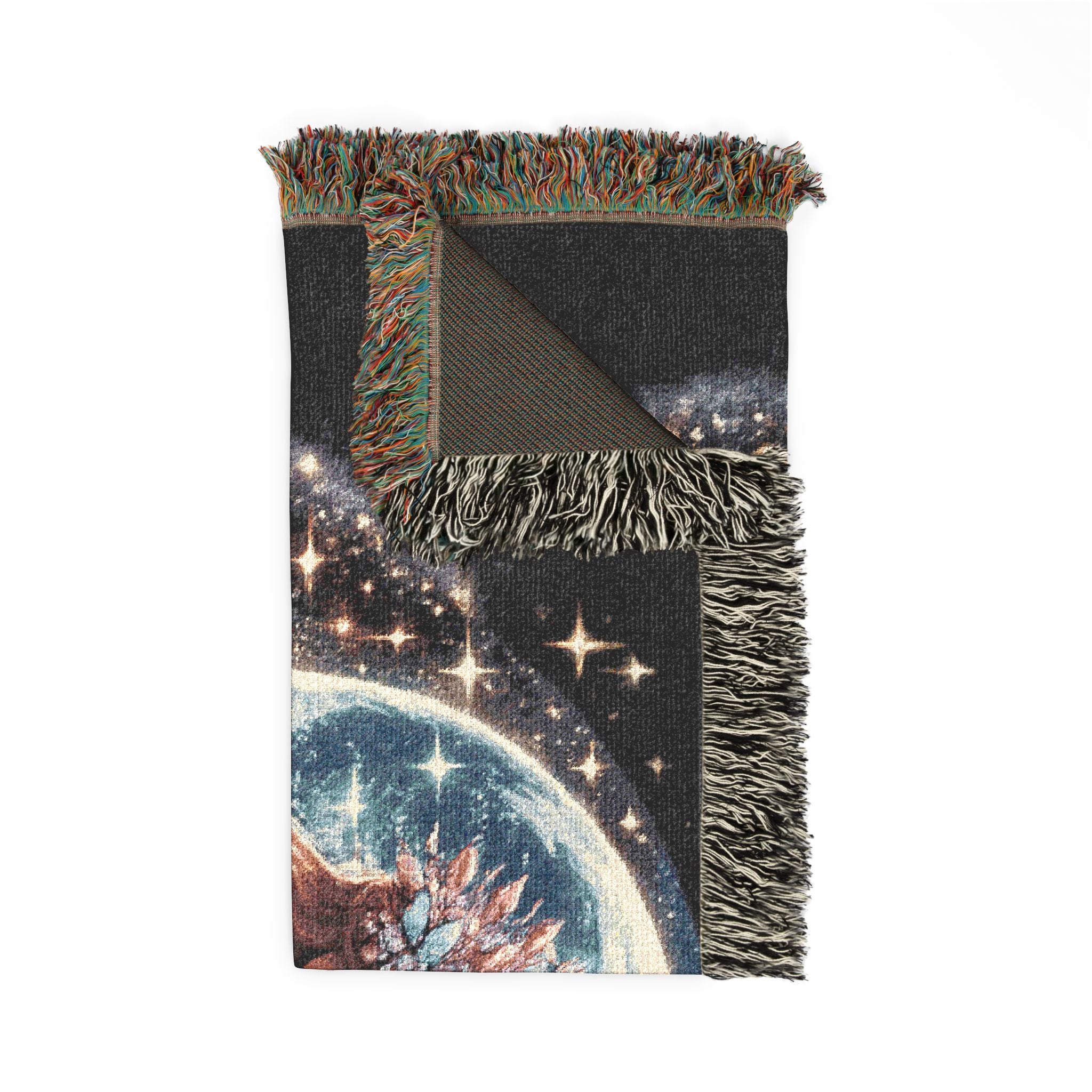 Mistress Moon Woven Blanket | Vintage Art Deco Goddess Throw mm5