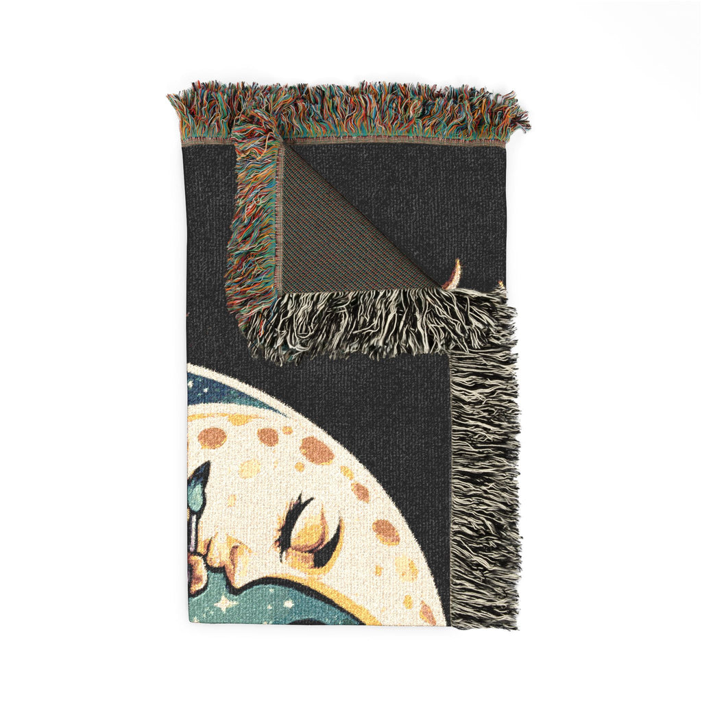 Mistress Moon Woven Blanket | Vintage Art Deco Goddess Throw mm2