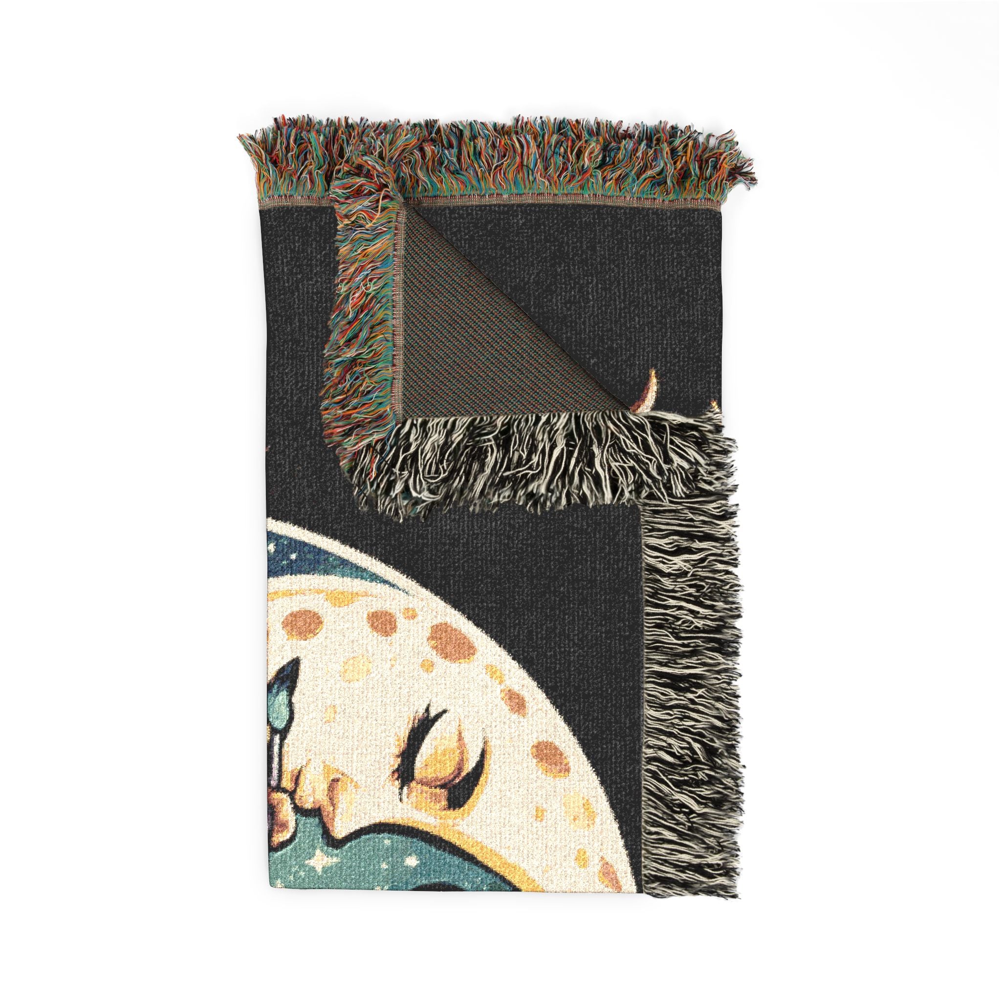 Mistress Moon Woven Blanket | Vintage Art Deco Goddess Throw mm2