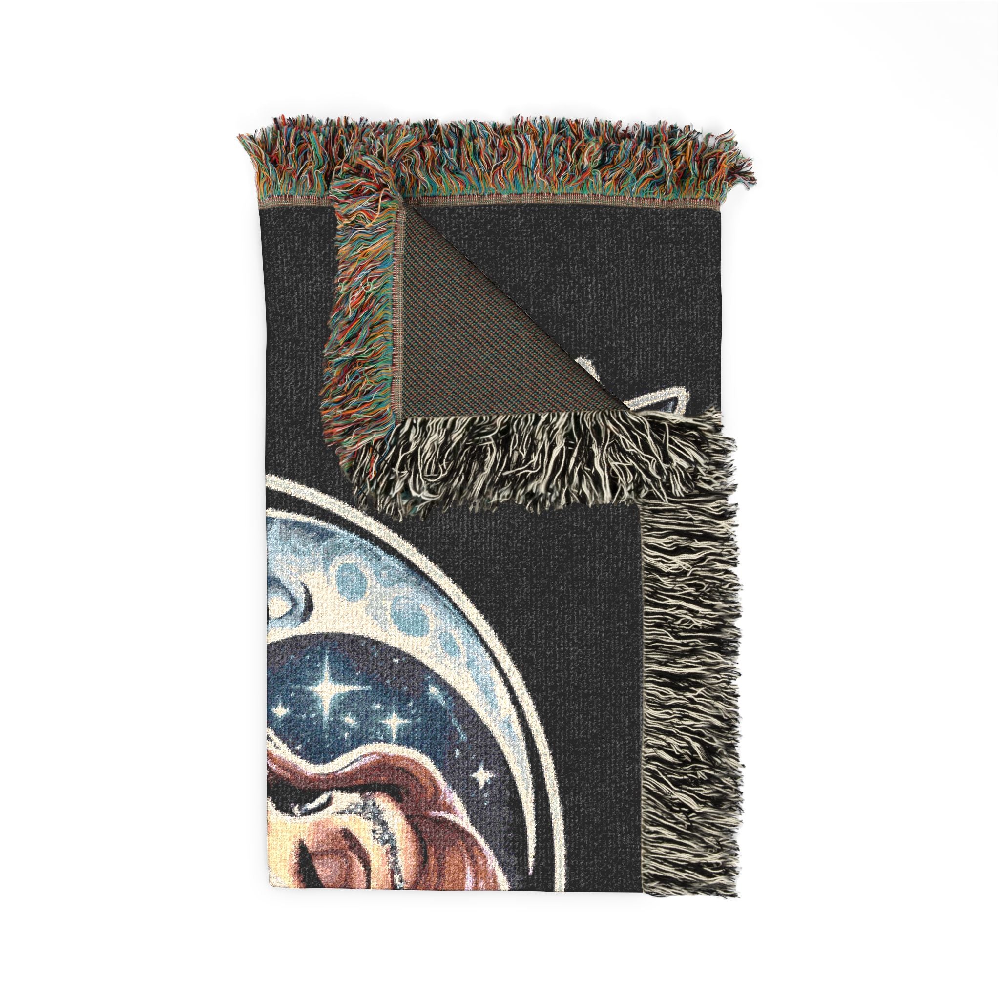 Mistress Moon Woven Blanket | Vintage Art Deco Goddess Throw mm3