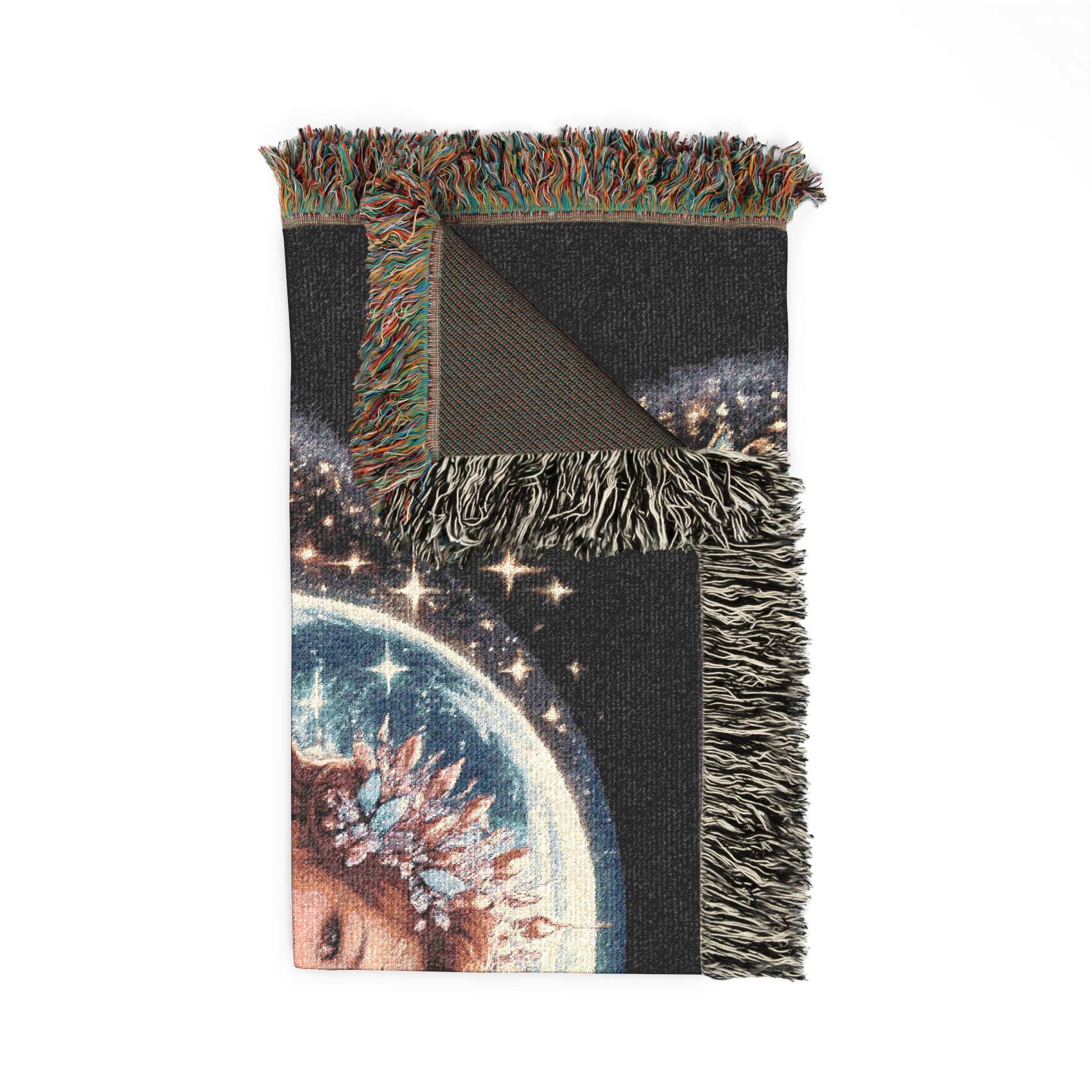 Mistress Moon Woven Blanket | Vintage Art Deco Goddess Throw mm5