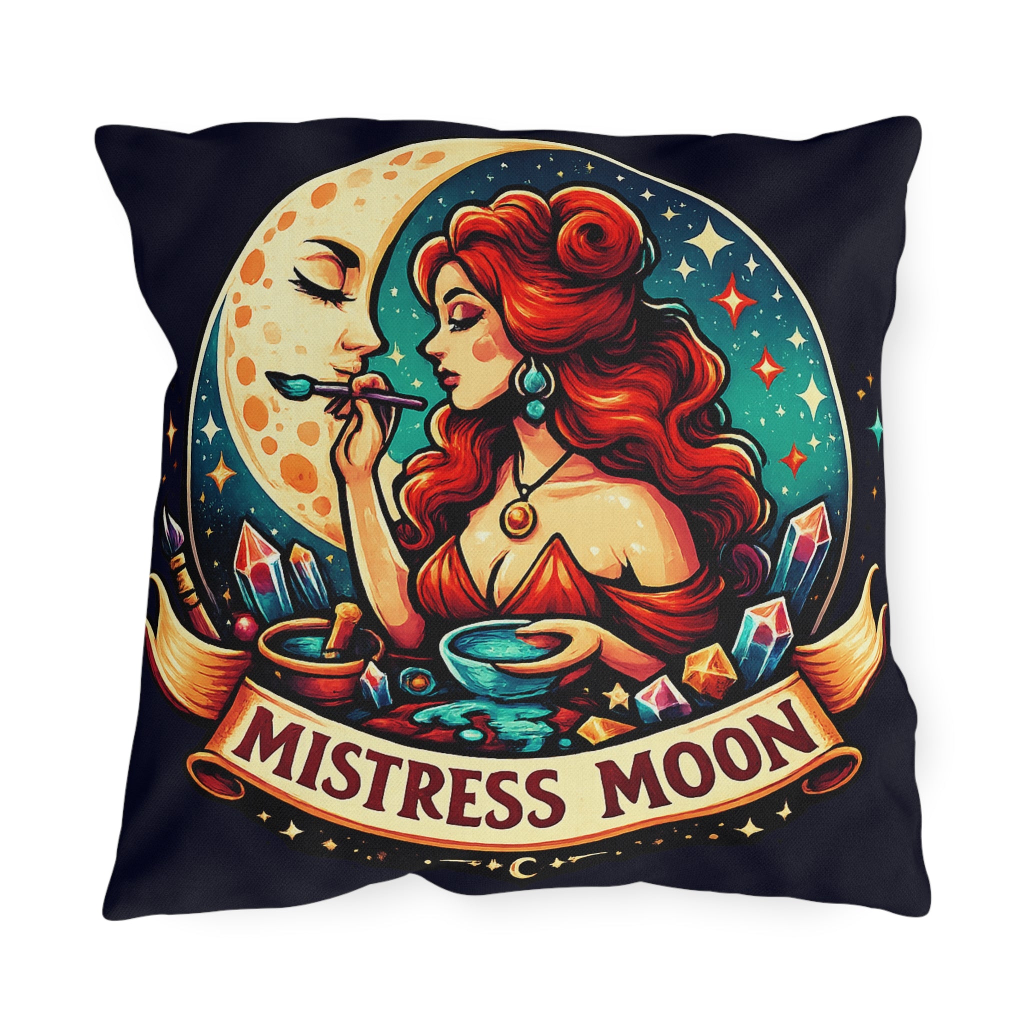 Moon Outdoor Pillow — Goddess Moonlight Decorative Cushion mm2