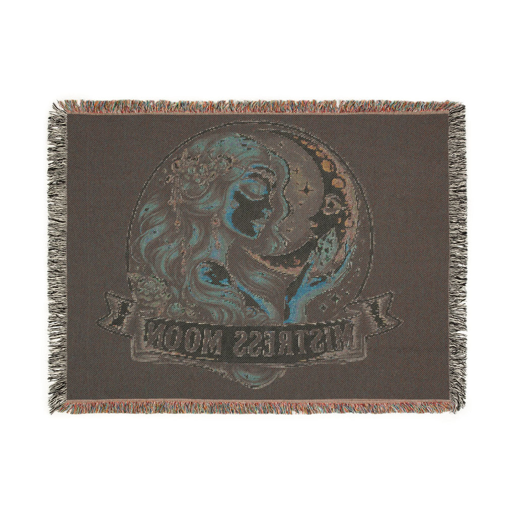 Mistress Moon Woven Blanket | Vintage Art Deco Goddess Throw mm3
