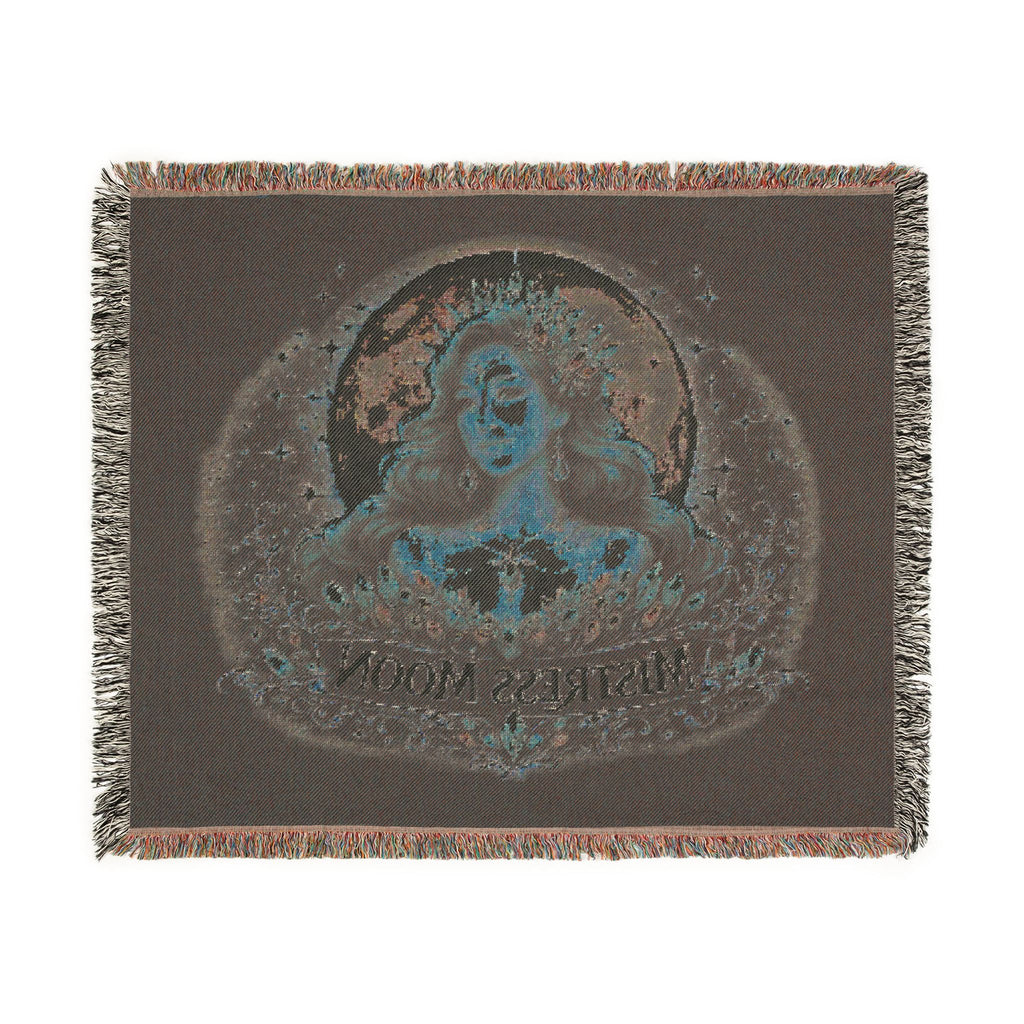 Mistress Moon Woven Blanket | Vintage Art Deco Goddess Throw mm6