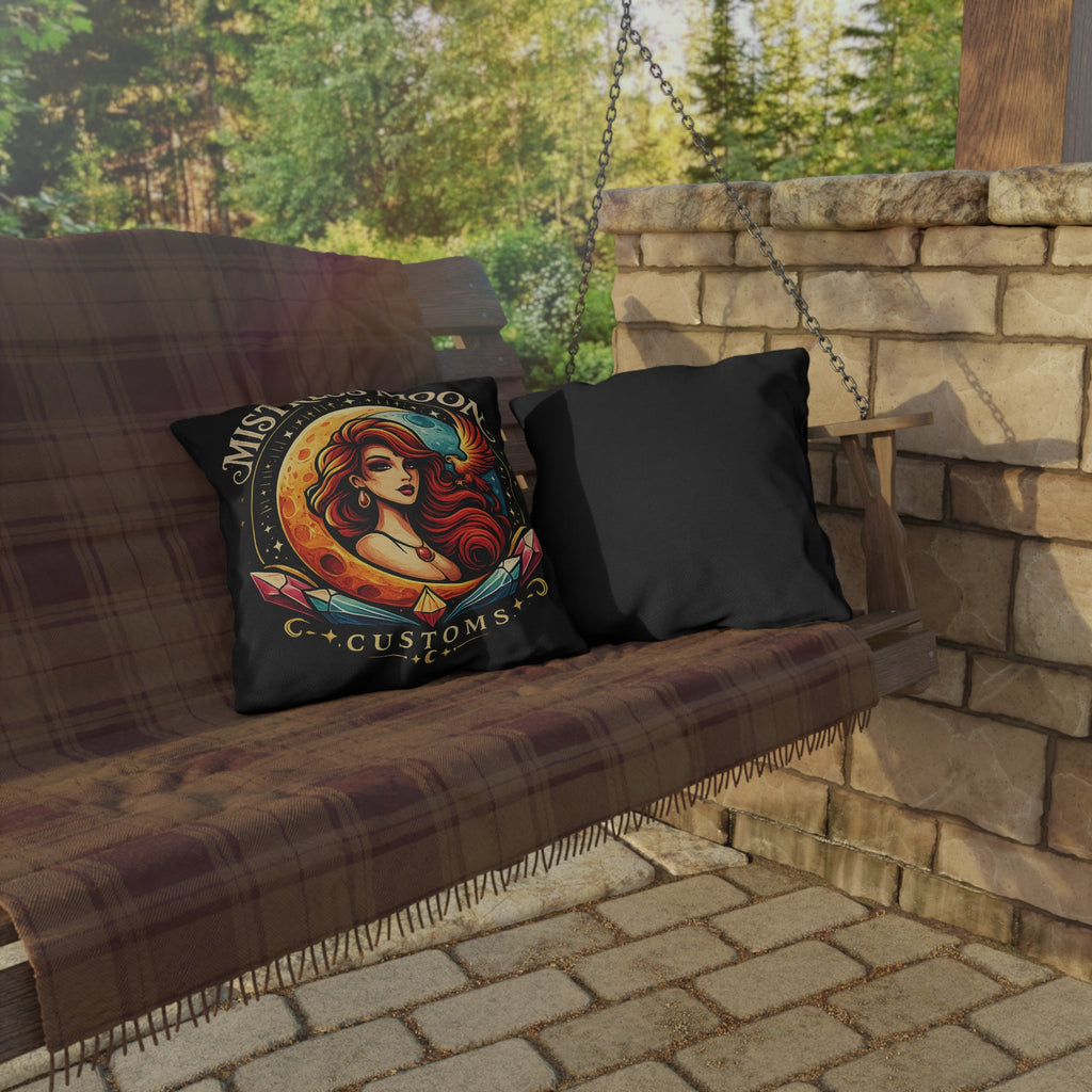 Mistress Moon Outdoor Pillow — Goddess Moonlight Decorative Cushion mm1