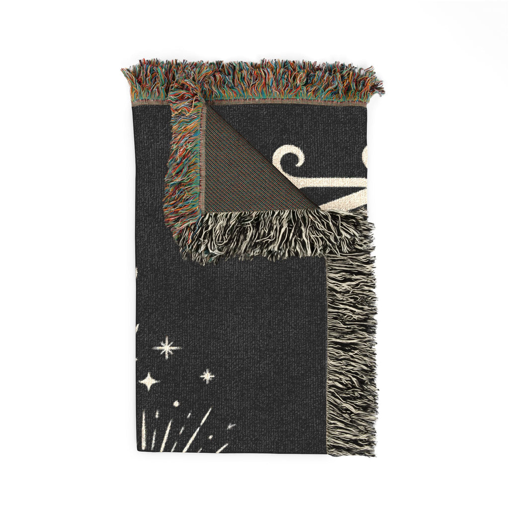 Mistress Moon Woven Blanket | Vintage Art Deco Goddess Throw logo
