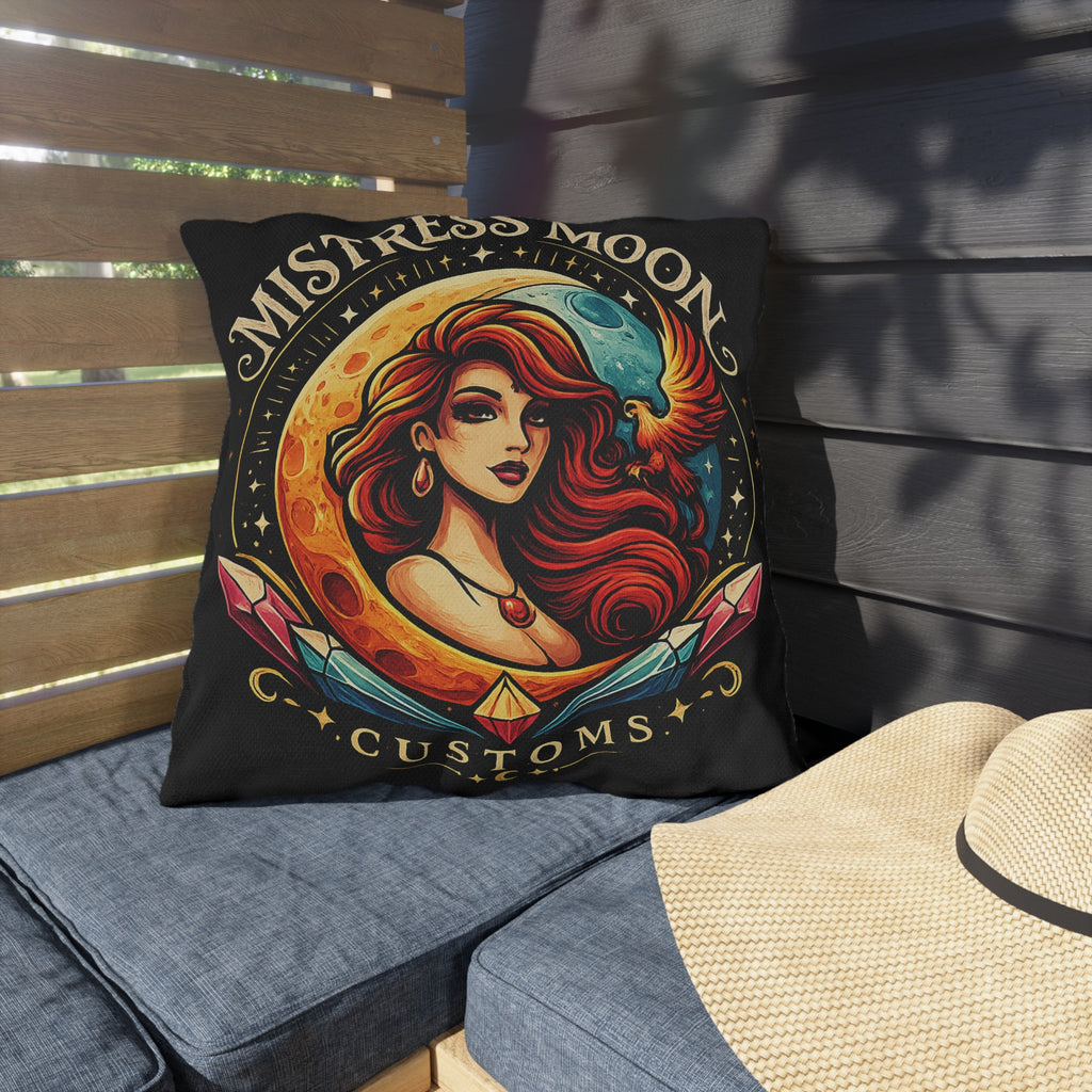 Mistress Moon Outdoor Pillow — Goddess Moonlight Decorative Cushion mm1